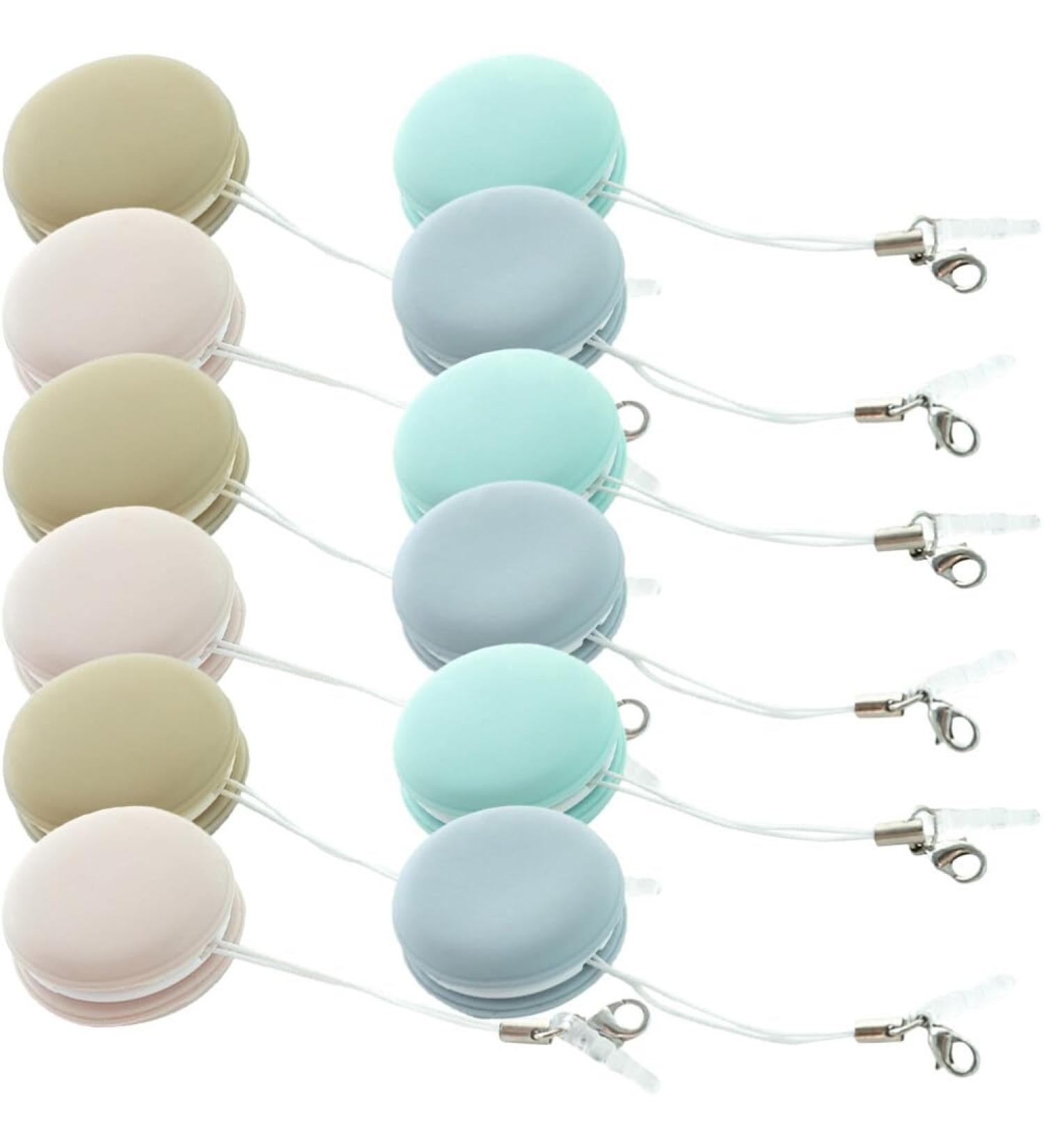 Healifty Pouch Microfiber Cleaning Cloth Set - 12pcs Macaron Shape Portable Lens & Screen Cleaner with Keychain - Mini Phone Wiper & Eyeglass Brush (Pink Blue Green Khaki - Buy Online on GoSupps.com