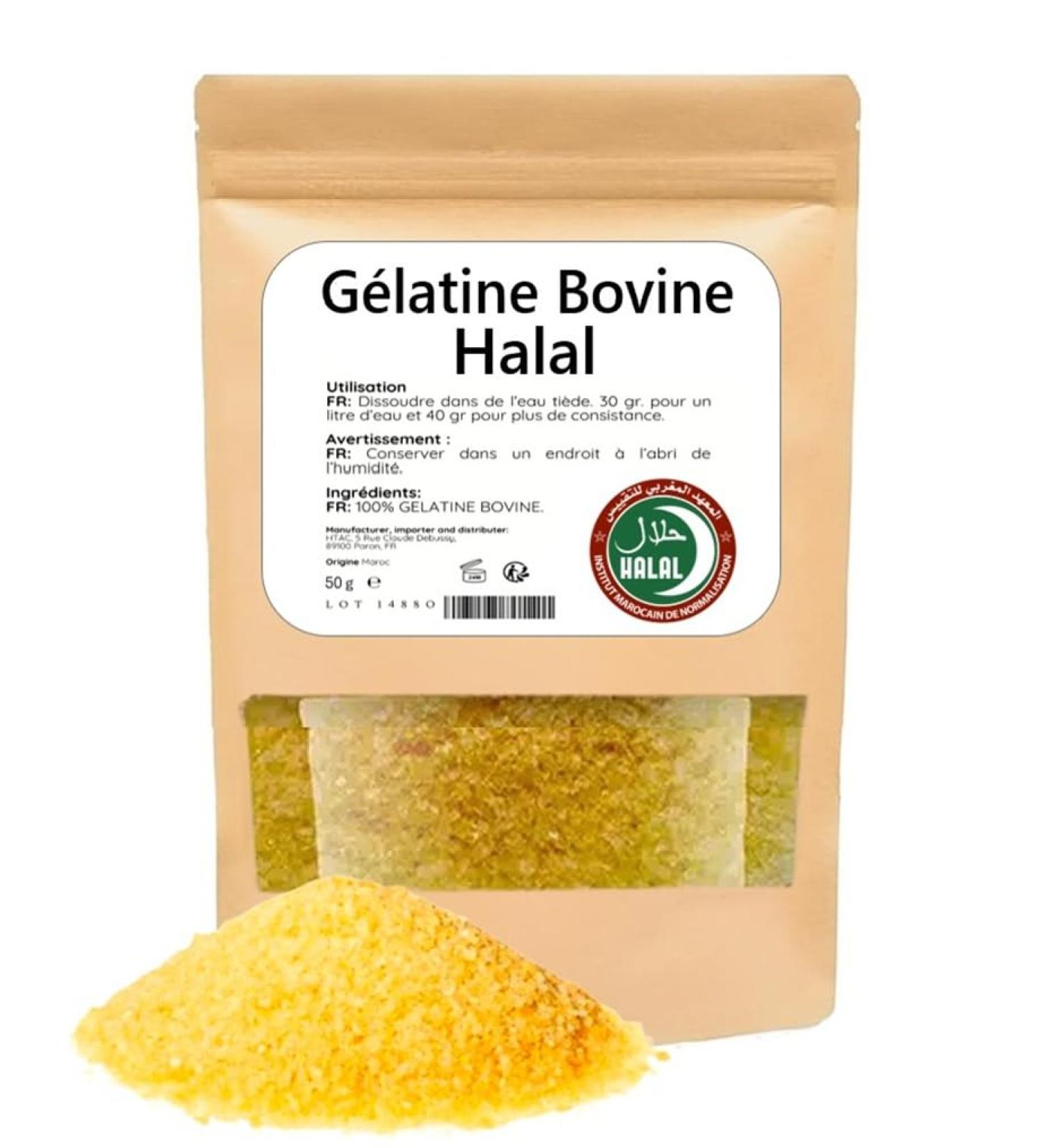 G latine Bovine Halal en Poudre - 100% Pure | Id ale pour vos Recettes et Pr parations Culinaires (50 GR) - Buy Online on GoSupps.com