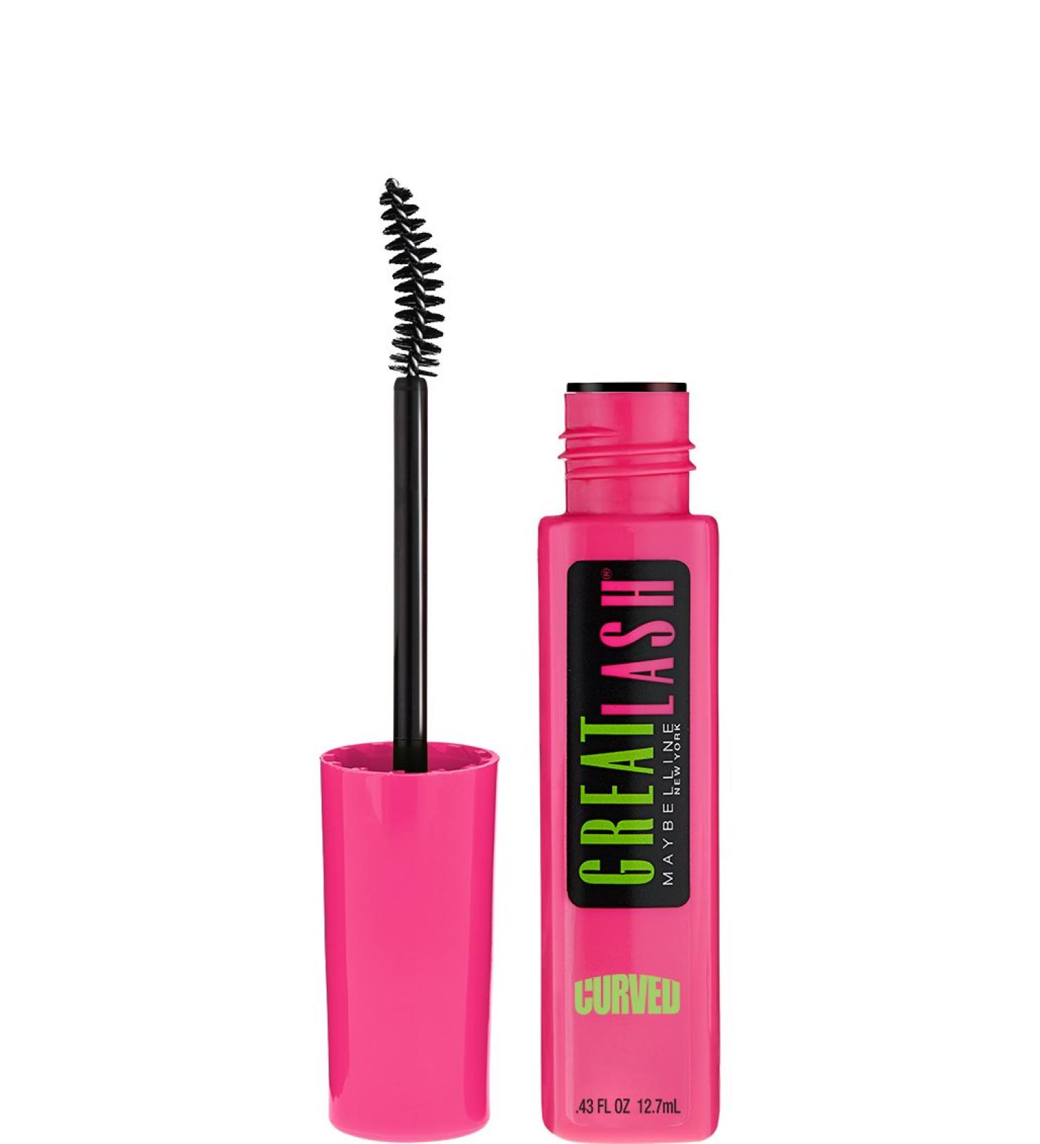 Maybelline Great Lash Curved Brush Mascara - Blackest Black 0.43 oz | Volume & Definition - Buy Online on GoSupps.com