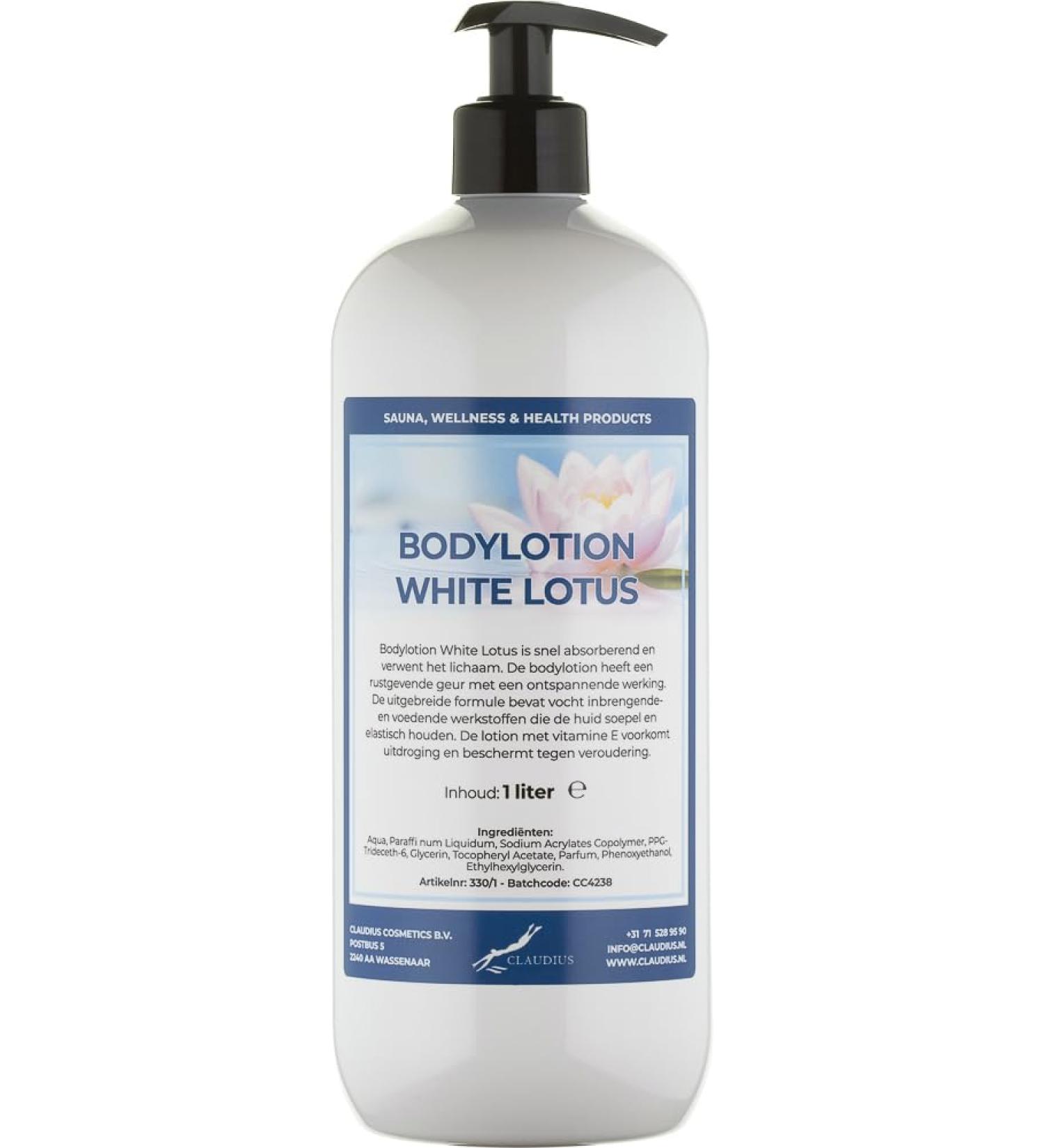Claudius Bodylotion White Lotus 1 liter with pomp