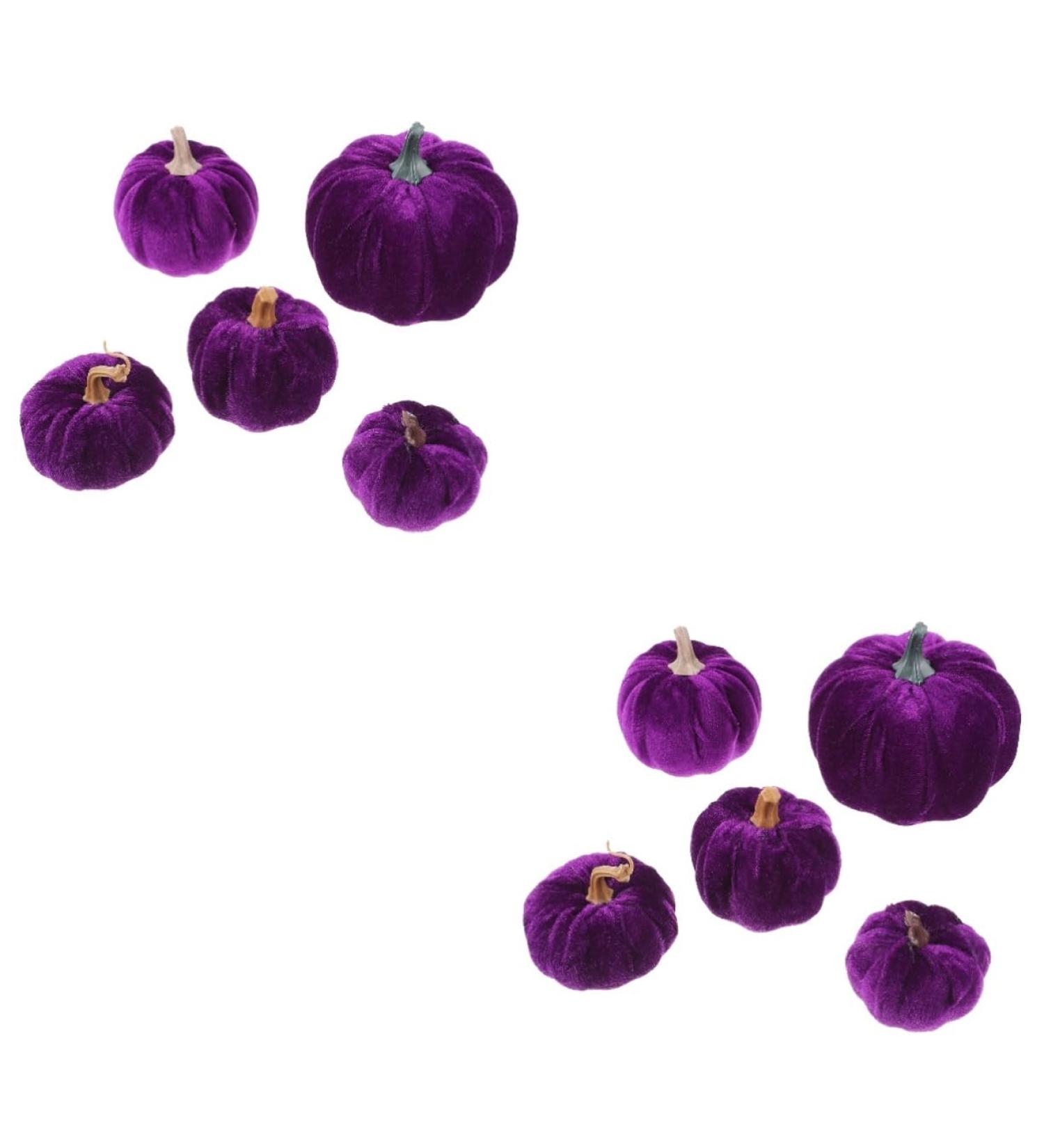 Ciieeo 10 Pcs Flannel Foam Pumpkin Decor Ornament Small Velvet Pumpkins Fabric Jack o Lantern Artificial Vegetable Halloween Pumpkin Diy Pumpkin Models Photo Prop Household Purple Crafts - Buy Online on GoSupps.com