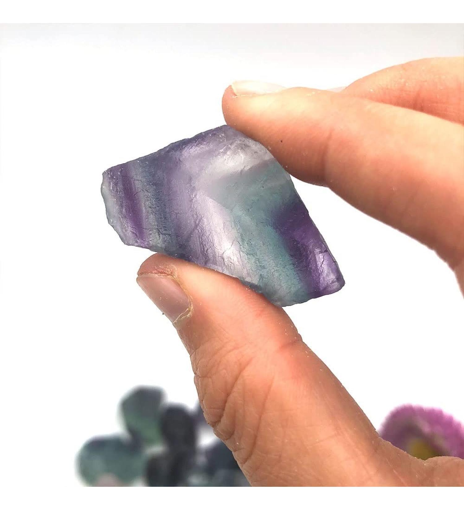 Natural Raw Rainbow Fluorite Stone Quartz Crystals Rock Aquarium Home Room Decoration Gemstone kaixun - Buy Online on GoSupps.com