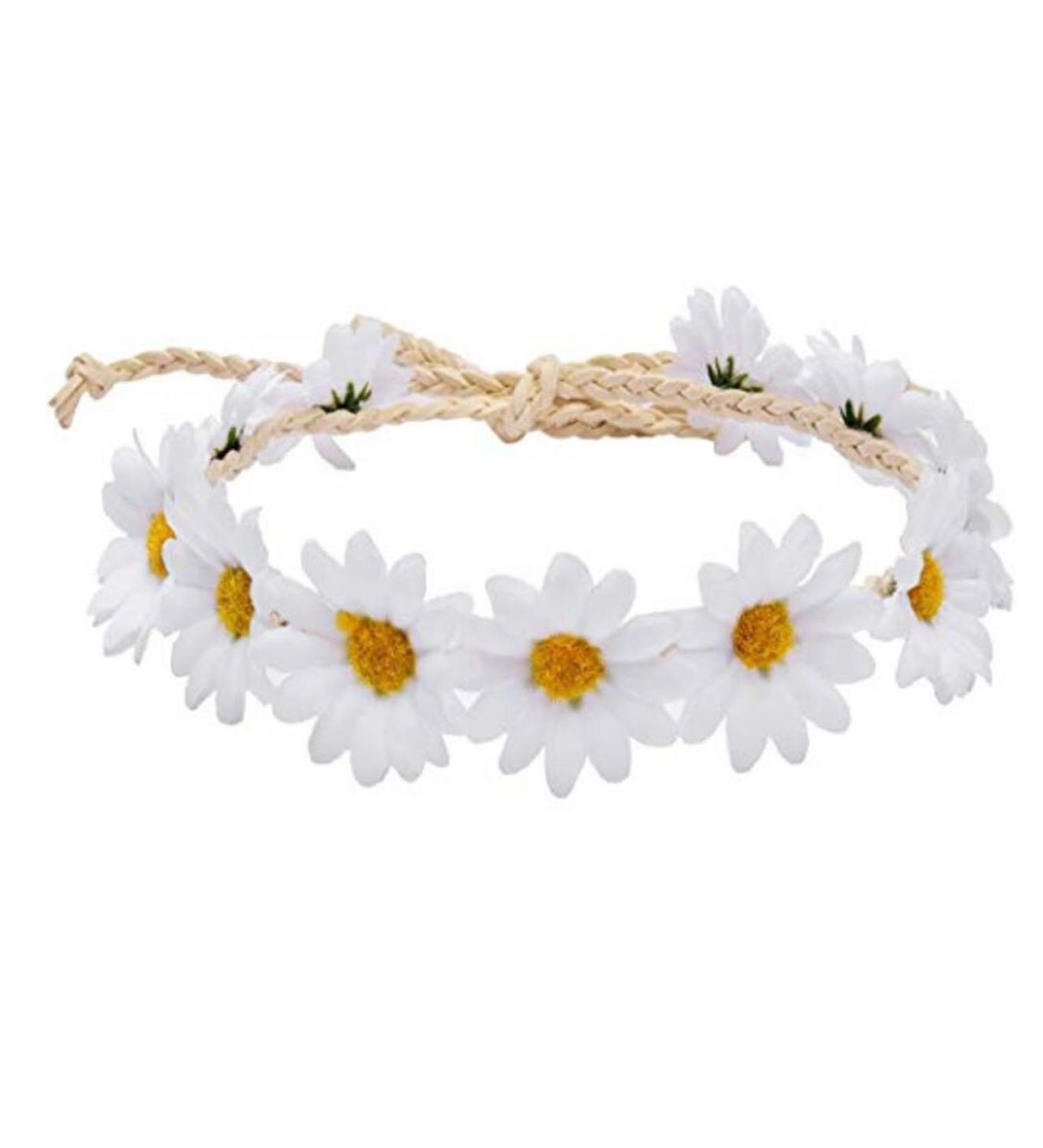 Goose Blossoms Sunflower Crown & Flower Wreath | Bohemian Hair Band for Brides Women & Girls | Perfect for Weddings Festivals Parties & Beach | Set of 3 - Buy Online on GoSupps.com