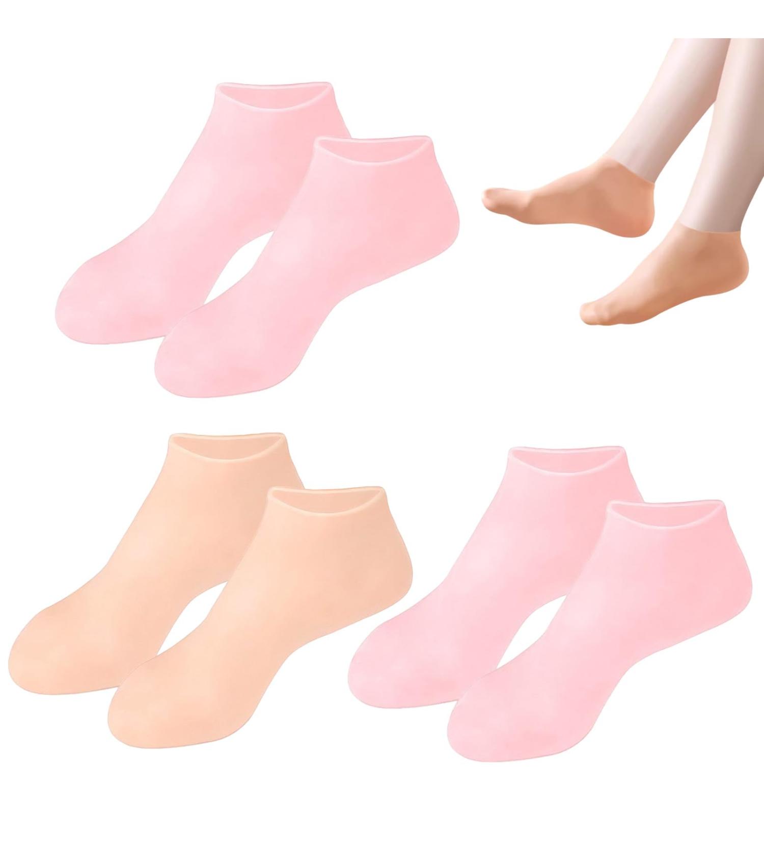 Xnivuis Silicone Socks for Women - 3 Pairs Spa Gel Moisturizing Socks for Dry Feet & Rough Skin - Buy Online on GoSupps.com