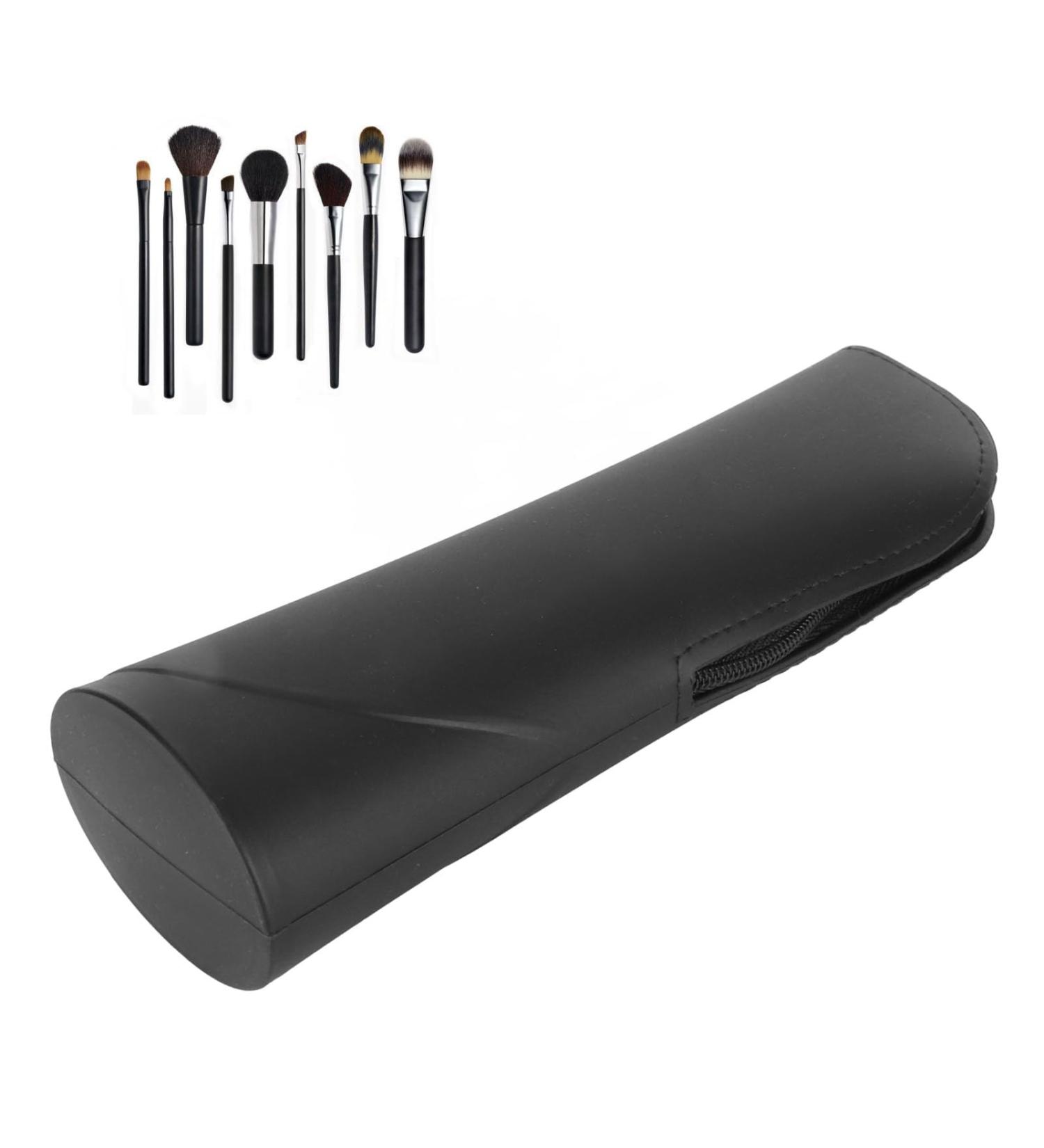Makeup Brush Holder Makeup Brush Storage Bag Black Large Capacity Dustproof Portable Silicone Travel Makeup Brush Holder Face Cosmetic Tools Storage Bag for Home - Buy Online on GoSupps.com