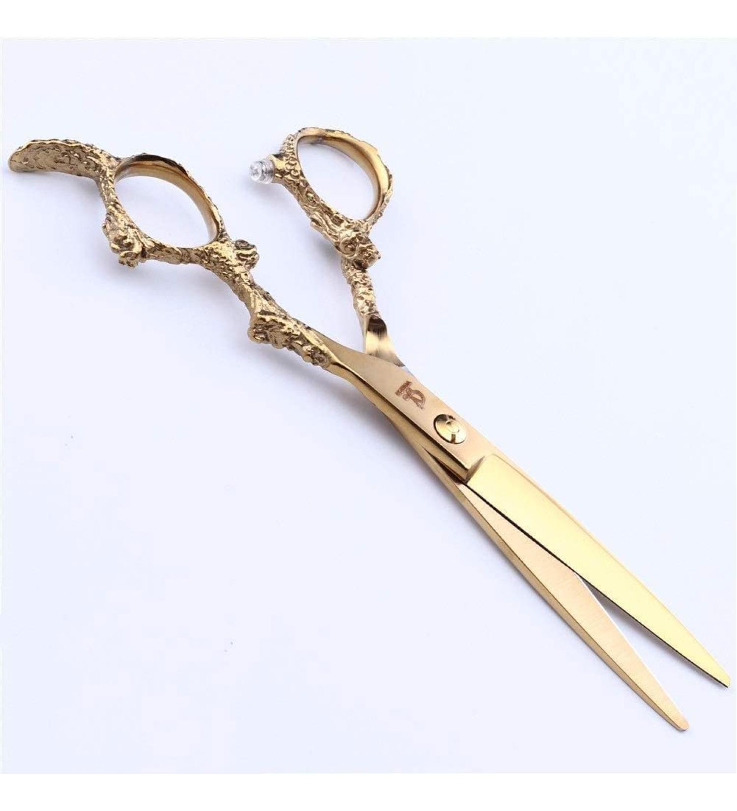 Hairdressing Scissors Professional Salon Sharp and Precise Cut Stainless Steel Haircut Tool Kit for Barber Shop Salon and Home Use 6.0 Inches Gold - Buy Online on GoSupps.com
