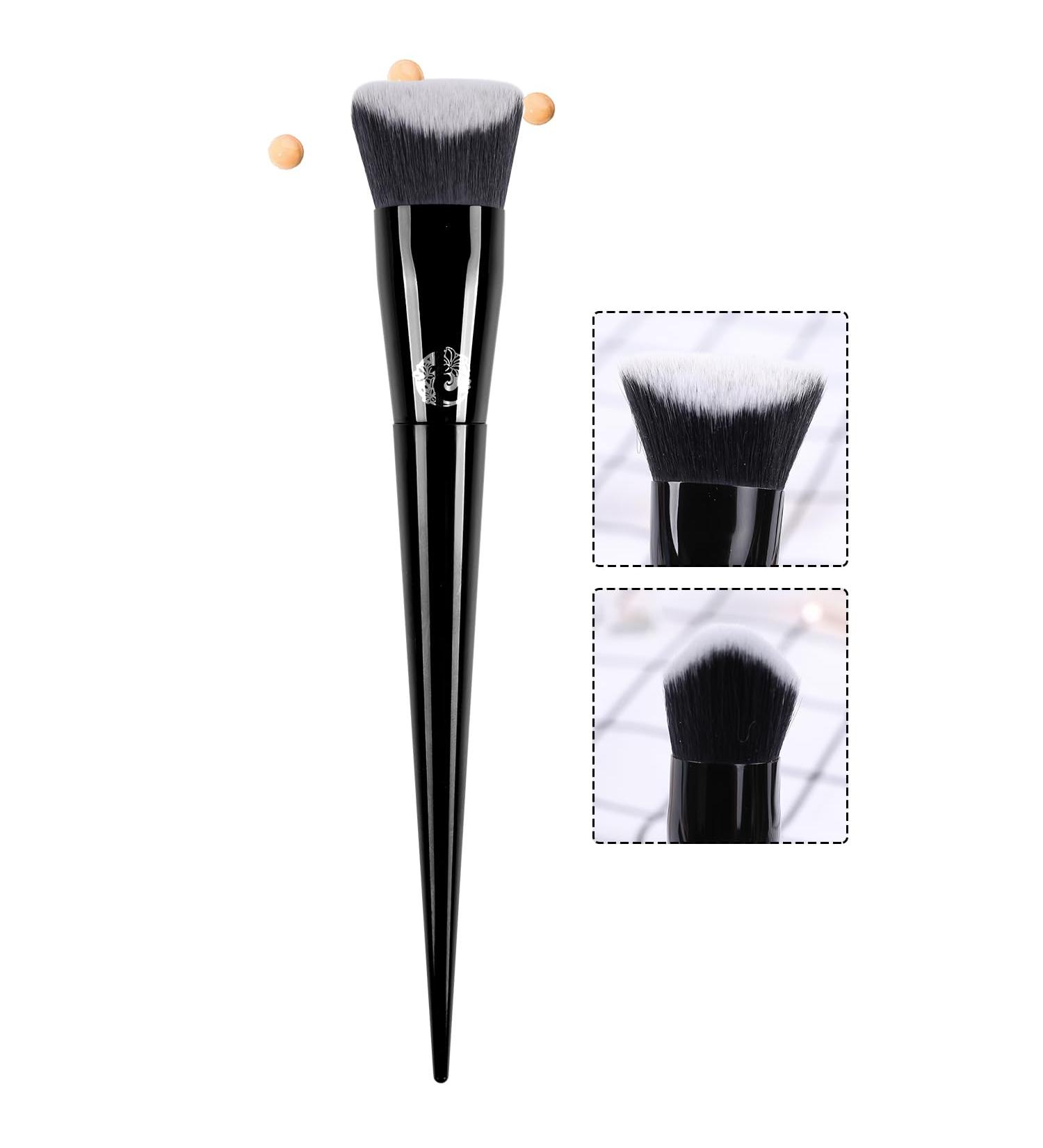 ENERGY Foundation Brush for Liquid Makeup Angled Contour Brush Professional Vegan Synthetic Powder Cream Contour Bronzer with Liquid Cream Powder Makeup Applicator Dense Face Brush - Buy Online on GoSupps.com