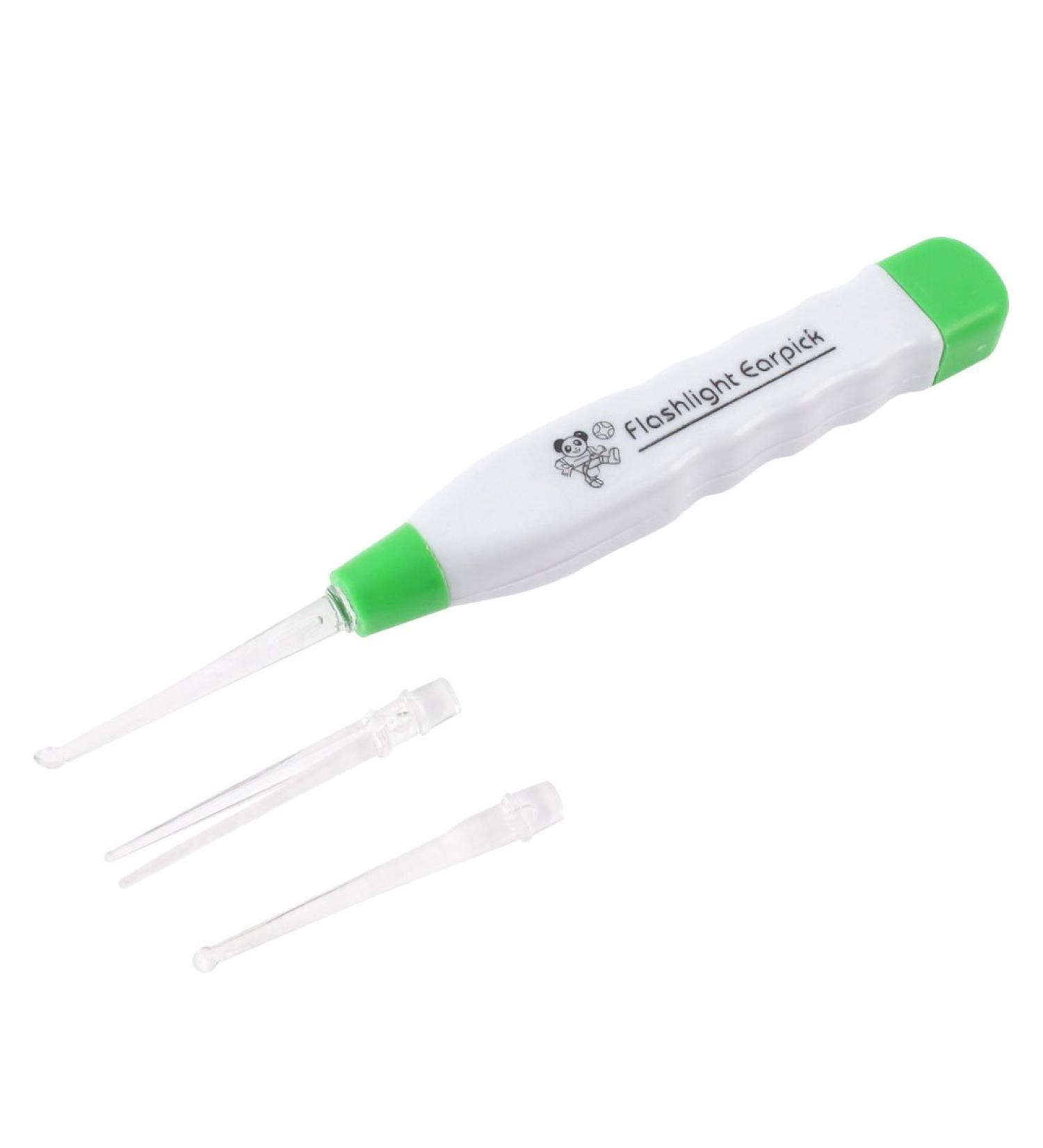 Qtqgoitem LED Health Flashlight Earpick Earwax Remover Ear Cleaner White Green (Model: 719 b5d 5d6 a37 c84)