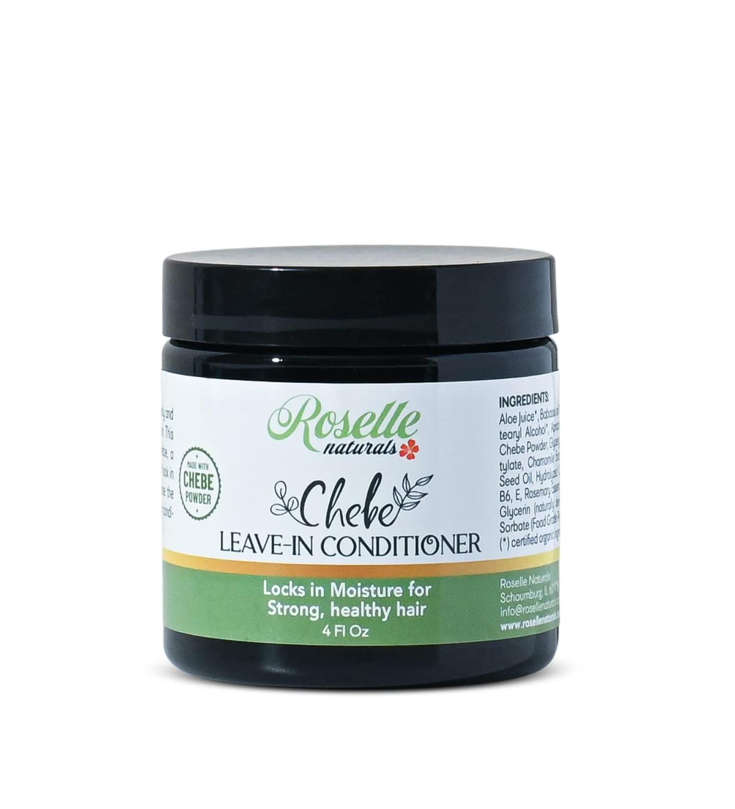 Roselle Naturals Chebe Leave-In Conditioner with Authentic Chebe Powder | Moisture-Boosting Creamy Formula | 4 oz - Buy Online on GoSupps.com