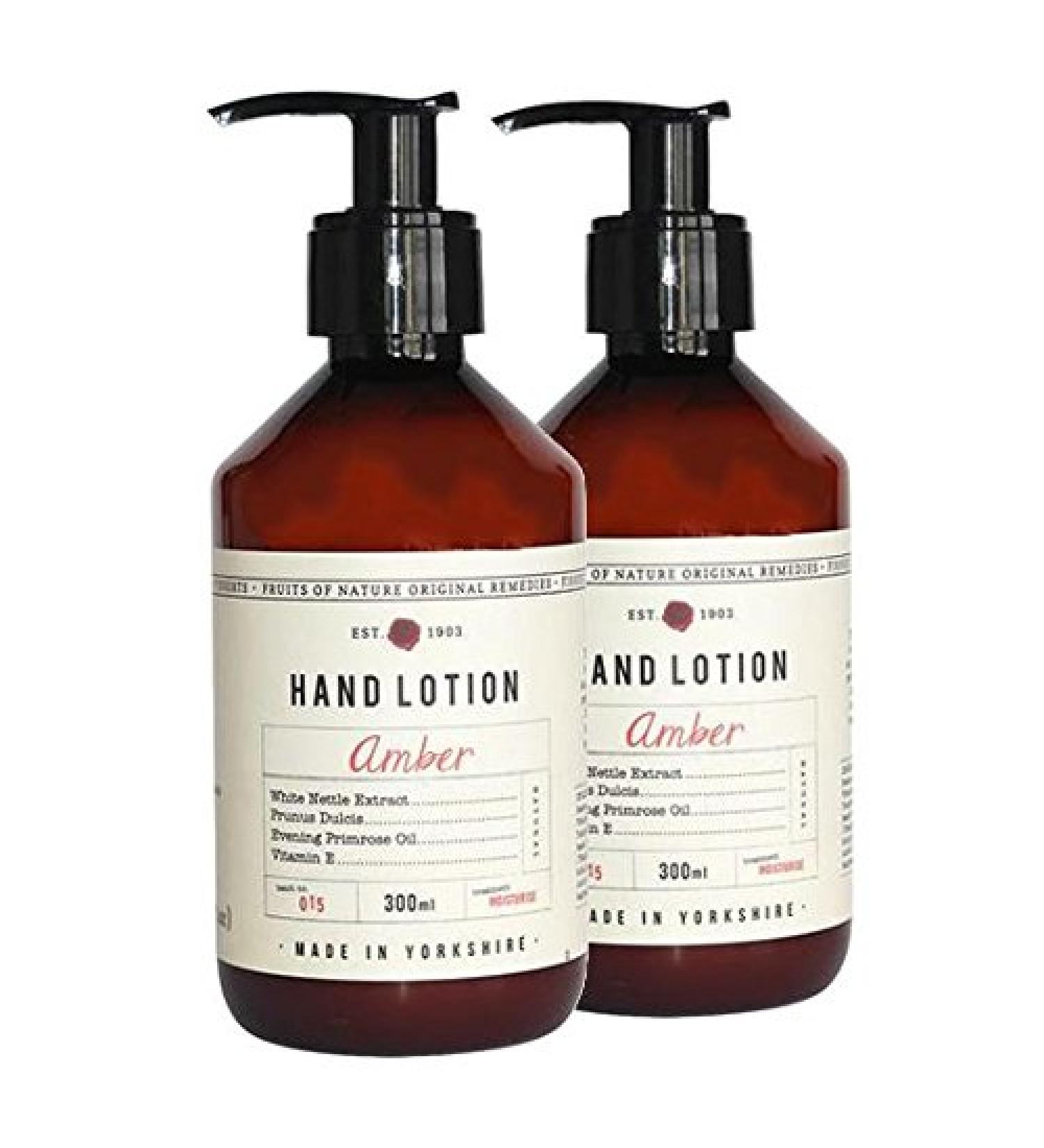 Fikkerts Luxury Wooded Amber & Citrus Hand Lotion Twin Pack