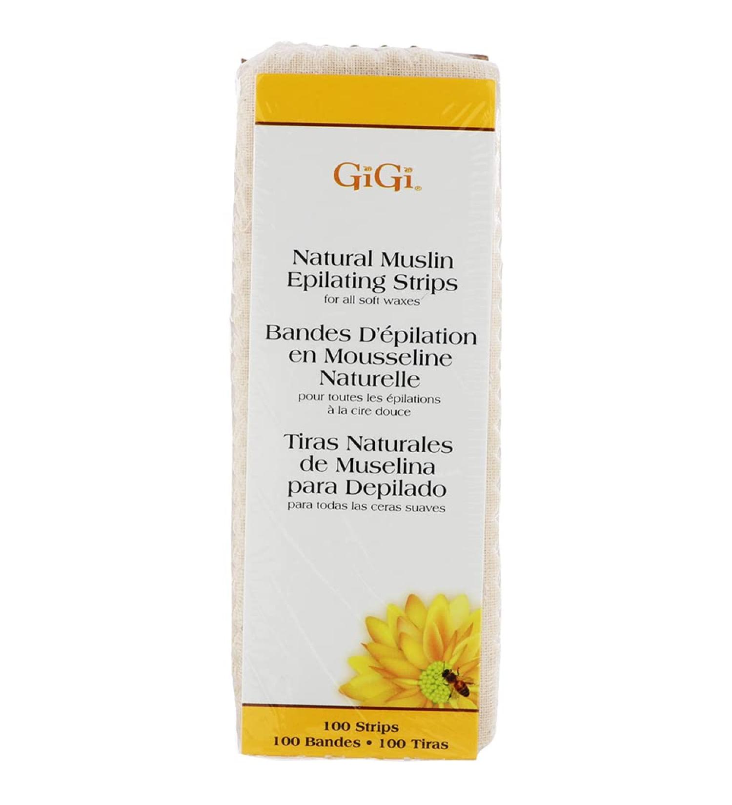 Gigi Small Natural Muslin Epilating Strips for Hair Waxing - 100 Strips (1.75 x 4.5) - Hair Removal Essential - Buy Online on GoSupps.com