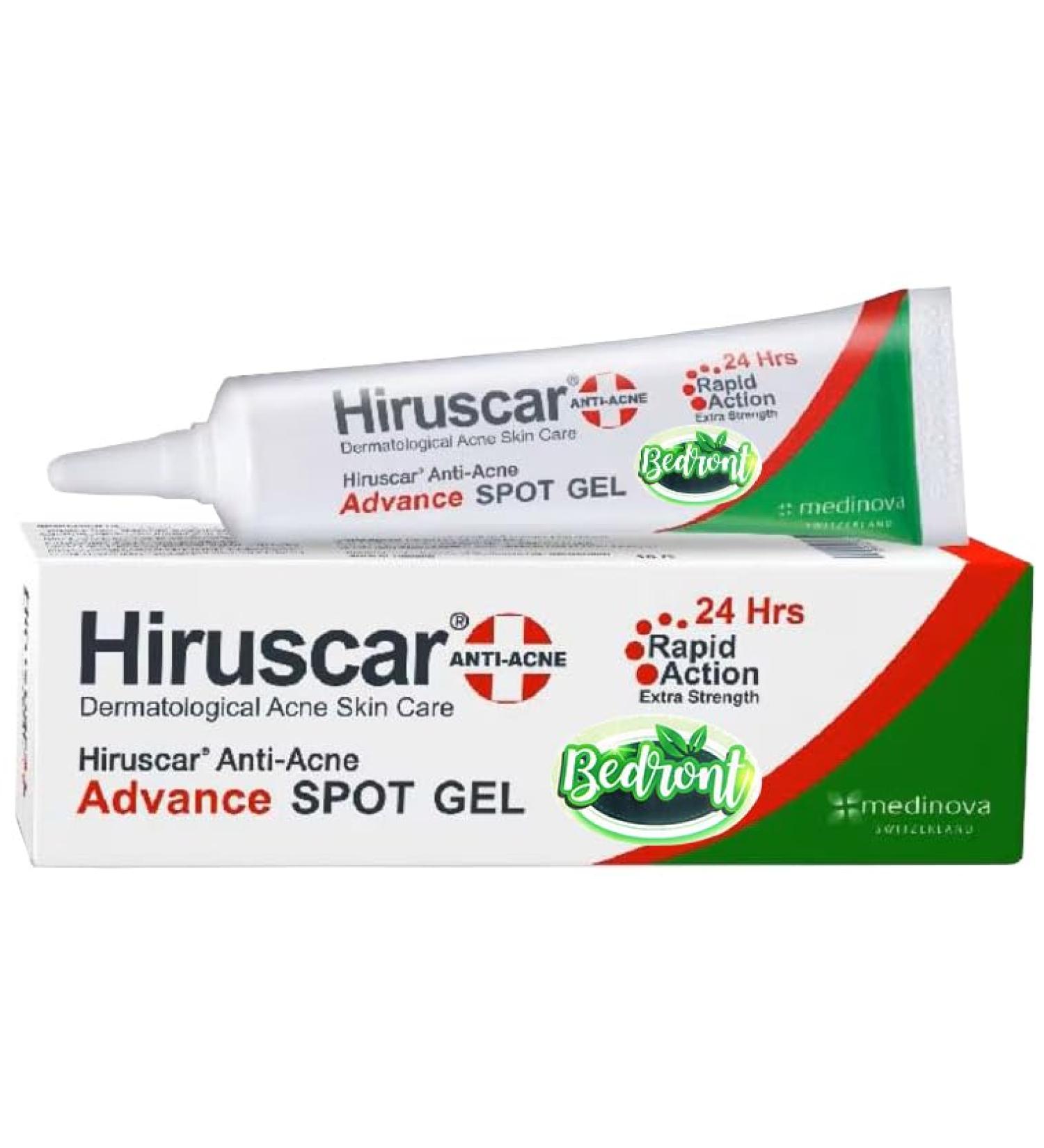 1 Pc. (4 Grams) of Hiruscar Anti-Acne Advance Spot Gel Dermatological Acne Skin Care Rapid Action. Made in Thailand.