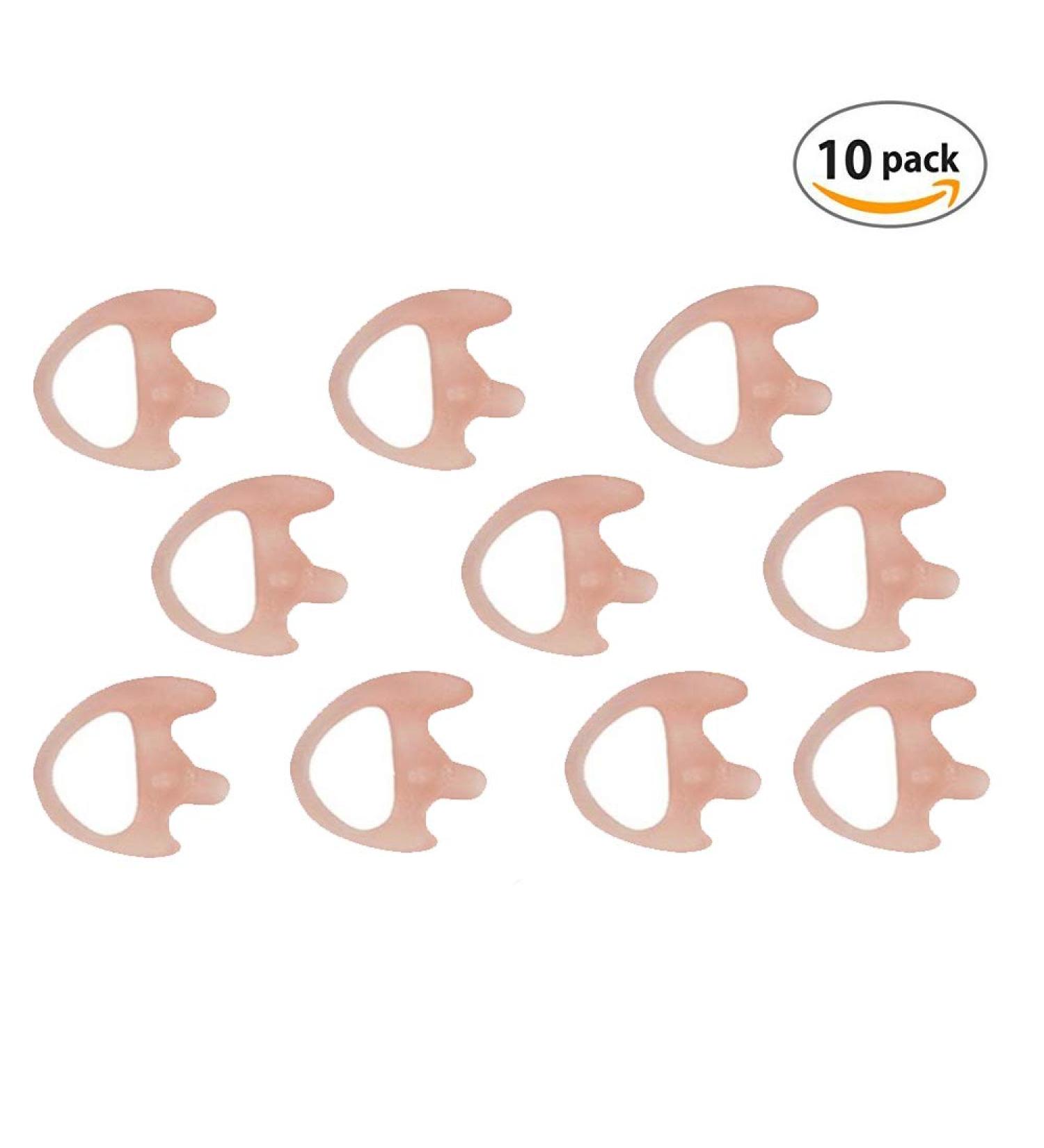 10 Left Medium Flesh Flexible SEMI Custom Ear Mold Insert Rubber Gel EARPIECE Police Patrol Duty Gear