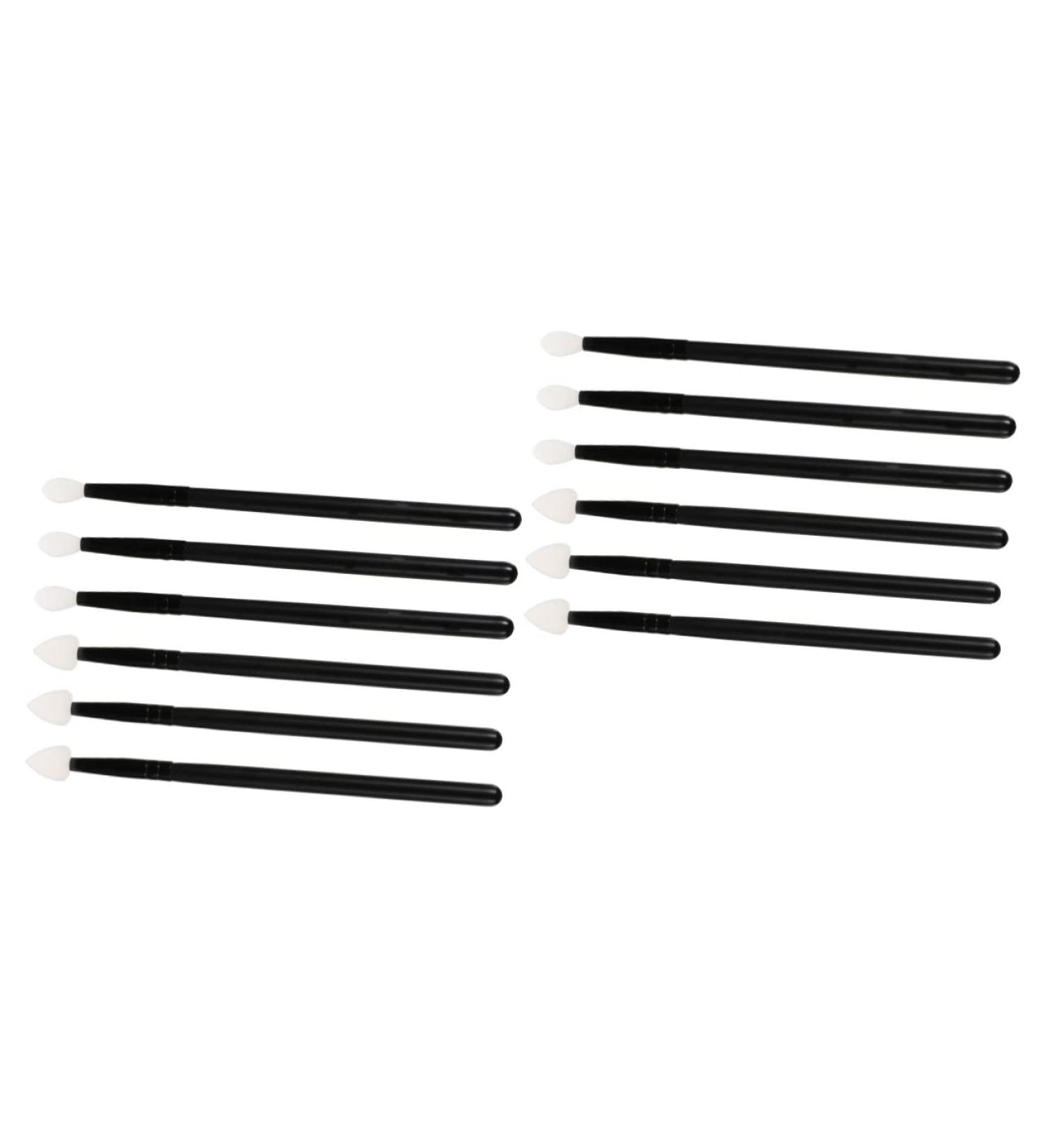 Ipetboom 12 Pcs Lip Brush Eye Shadow Brush Makeup Brush Silicone Lip Mask Brush Eyeshadow Brush Applicator 14x1.2x0.8cmx2pcs Blackx2pcs - Buy Online on GoSupps.com