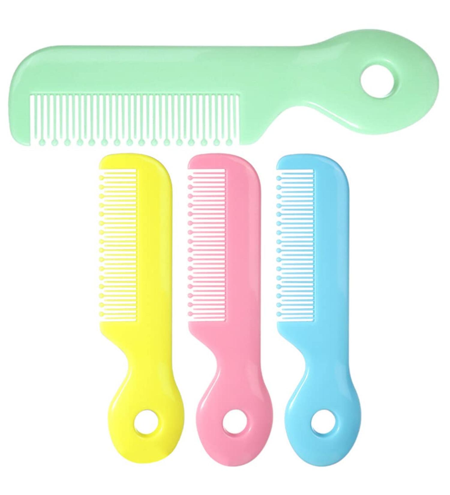 Healifty 4pcs Fine Tooth Comb Set for Newborn Babies and Adults - Gentle Infant Hair Groomer with Extra Fine Rounded Teeth for Cradle Cap and Dandruff - Buy Online on GoSupps.com