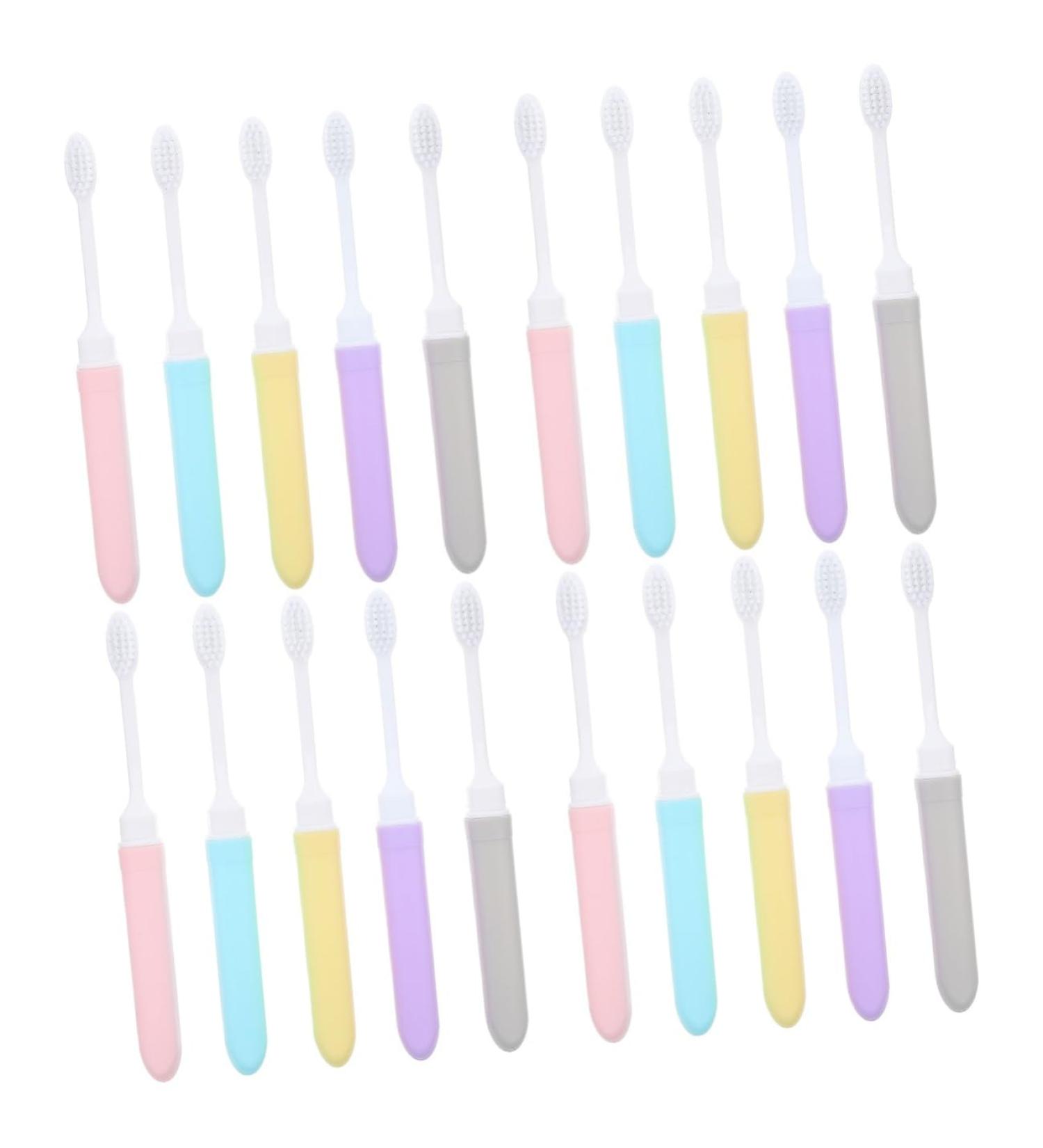Shop Gleavi 20 Stk Mini Travel Toothbrush Set - Soft Folding Toothbrushes with Portable Case for On-the-Go Travel | International Shipping Available - Buy Online on GoSupps.com