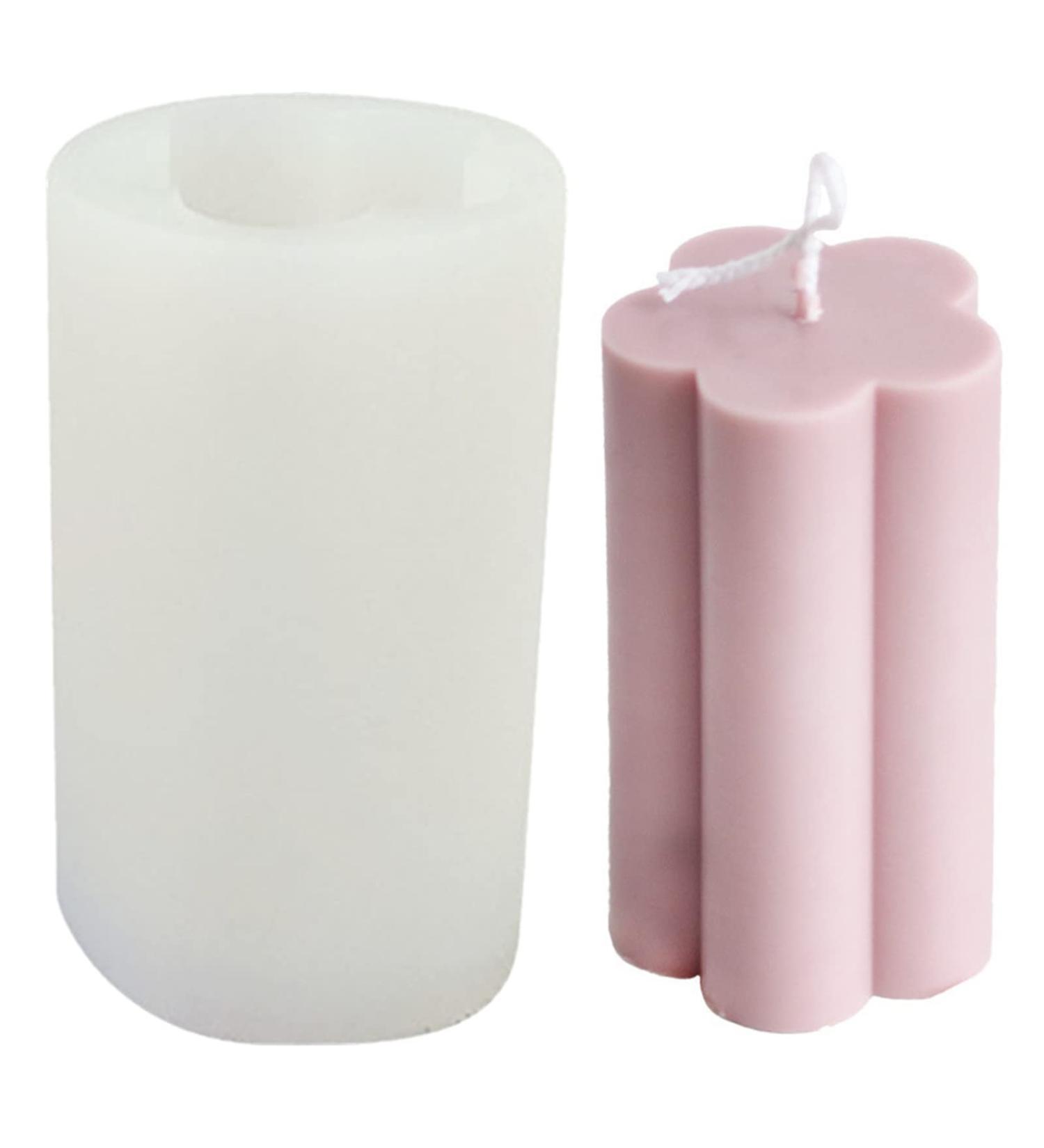 Petal Cylinder Silicone Candle Mold for Soap, Chocolate, Cake, Bath Bomb - Pillar Candle & Fondant Mould - Buy Online on GoSupps.com