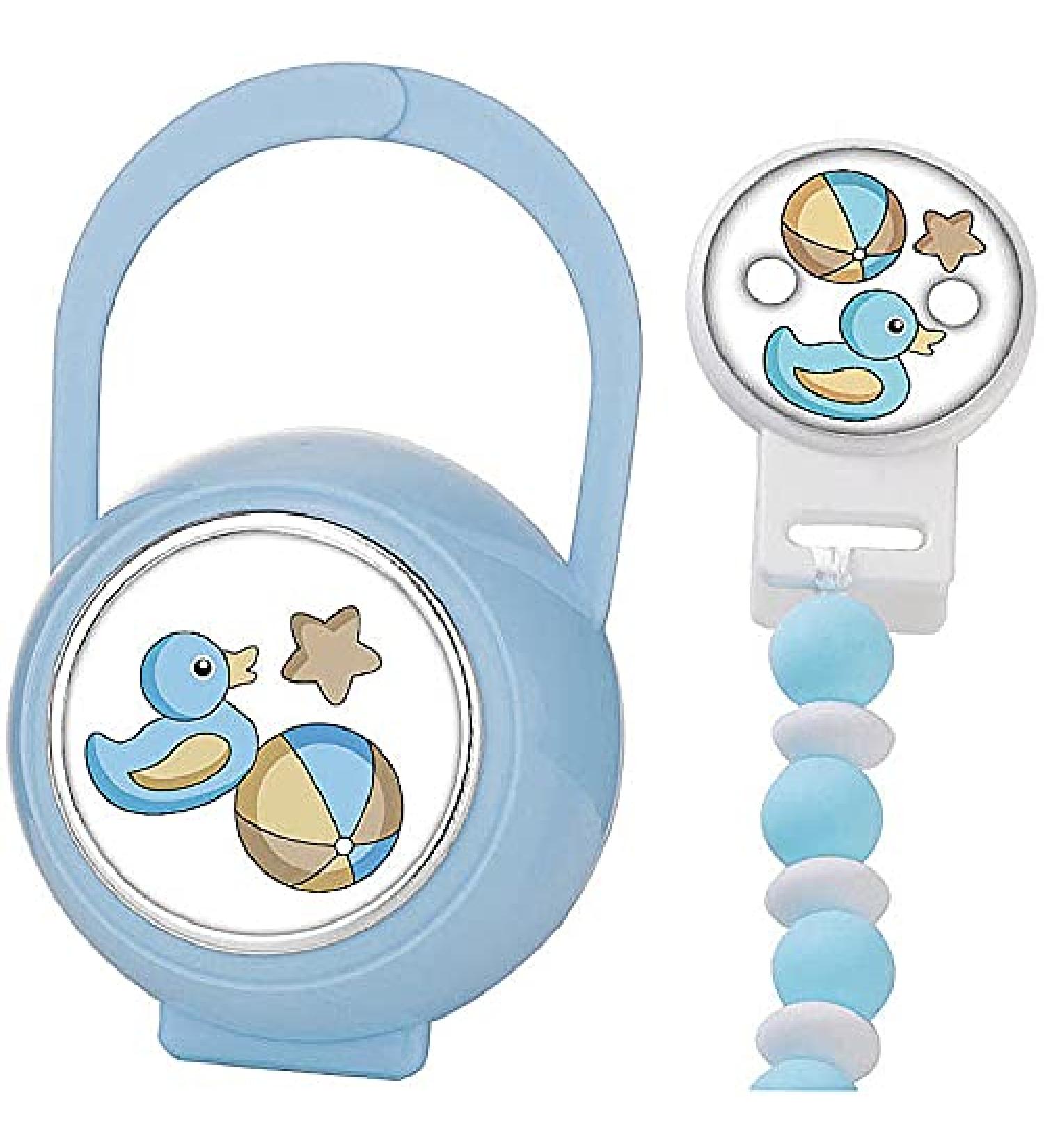 Pacifier set box and brooch pacifier set light blue 75115 c