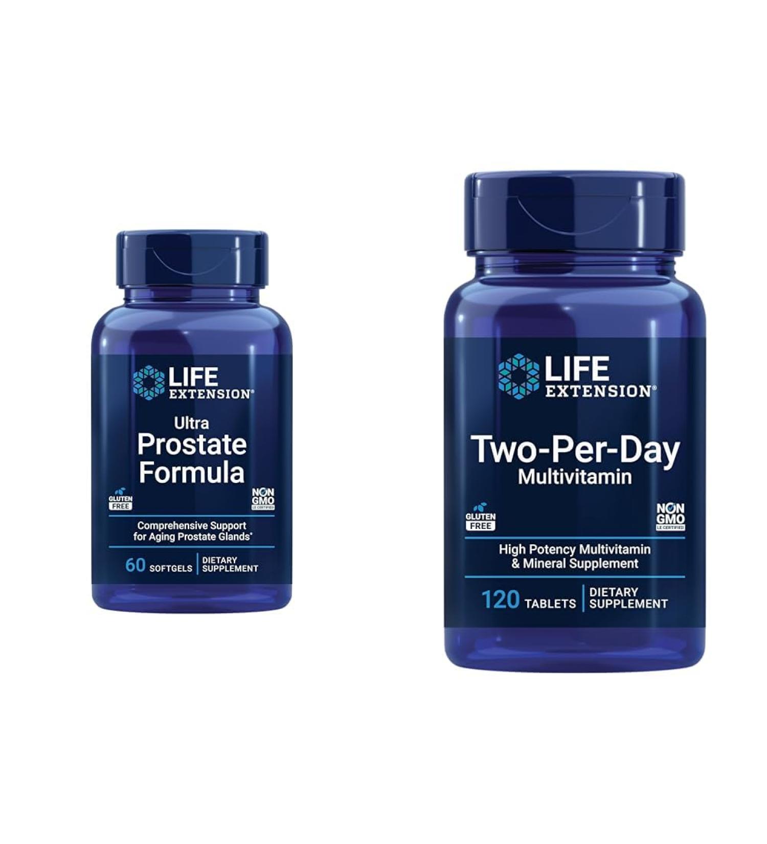 Life Extension Ultra Prostate Formula Saw Palmetto for Men pygeum stinging Nettle Root lycopene & Two-Per-Day High Potency Multi-Vitamin & Mineral Supplement - Vitamins Minerals - Buy Online on GoSupps.com