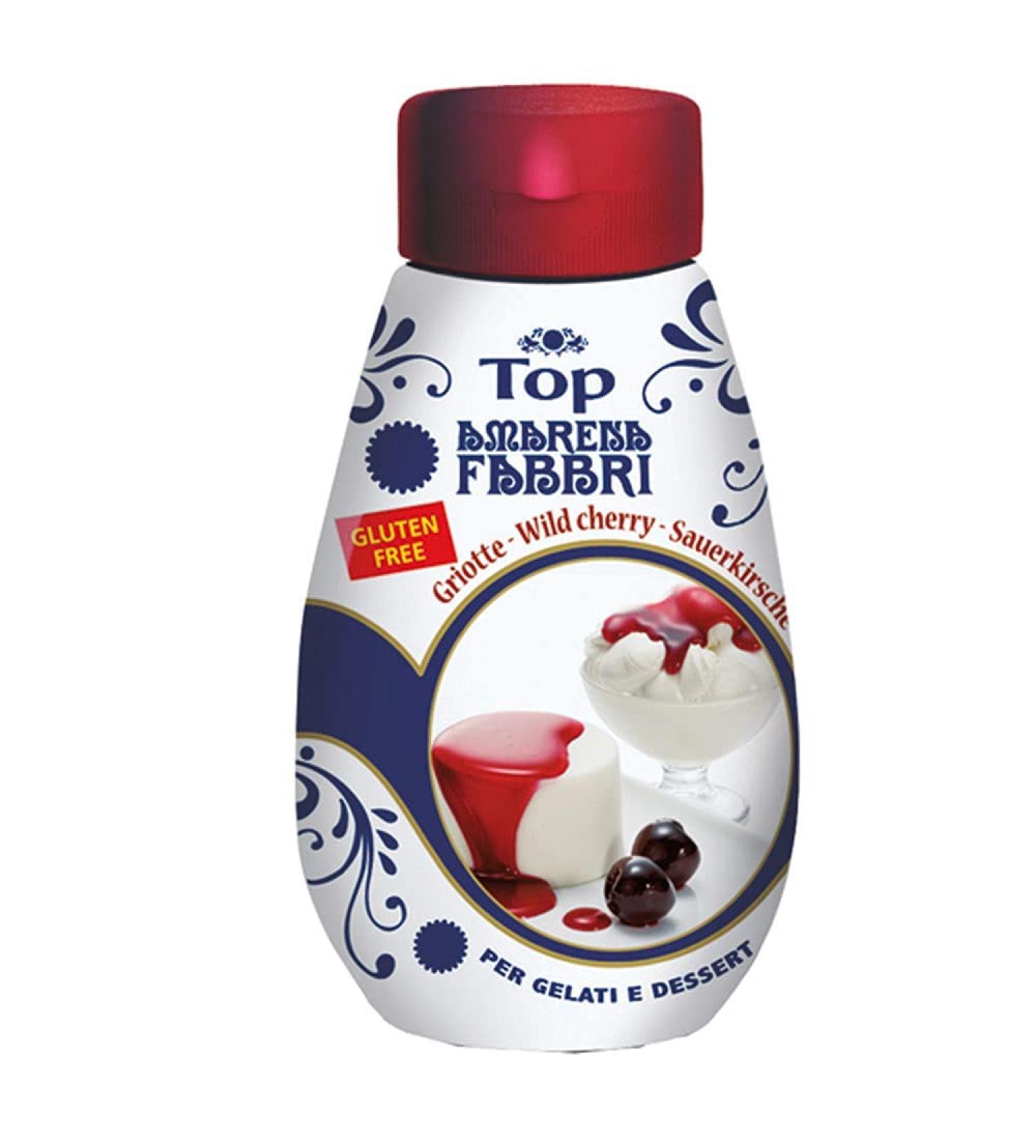 Fabbri Amarena Mini Topping black cherry 225g + Italian gourmet polpa 400g - Buy Online on GoSupps.com