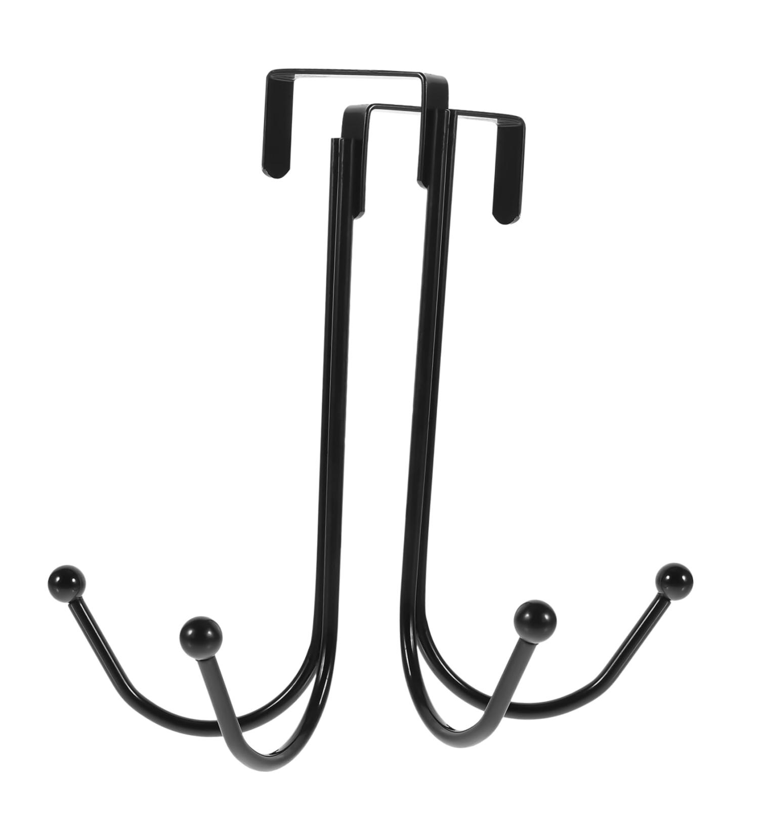RORPOIR 2pcs Hangers Hook Wreath Hanger Black Coat Rack Over The Door Coat Hat Hanger Nail Hanger Rack 17.00X9.00X8.00CM Black - Buy Online on GoSupps.com