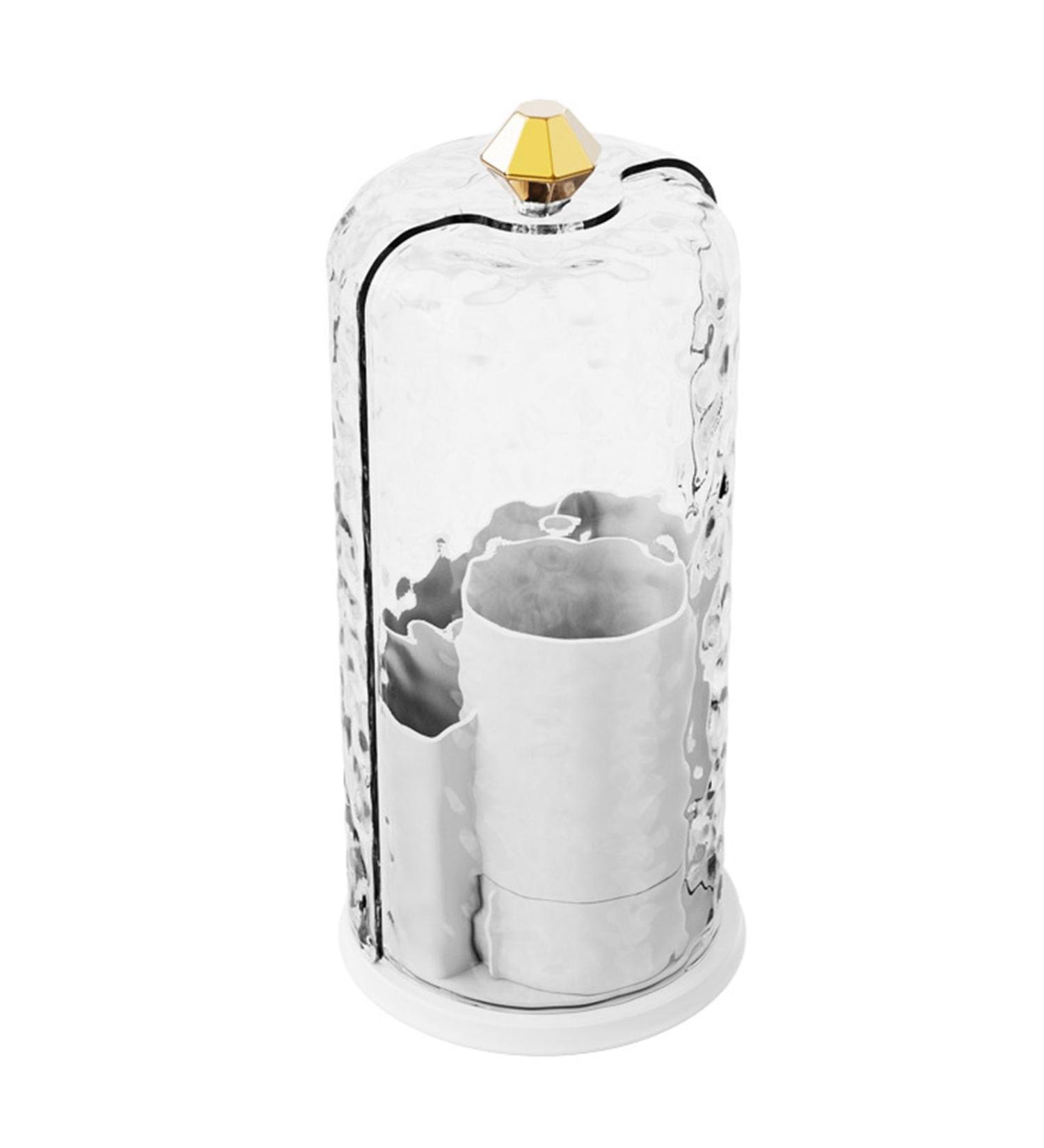 Makeup Brush Holder Rotating Makeup Brush Organizers Makeup Brush Storage Organizers Desktop Organizers For Cosmetics Milky - Buy Online on GoSupps.com