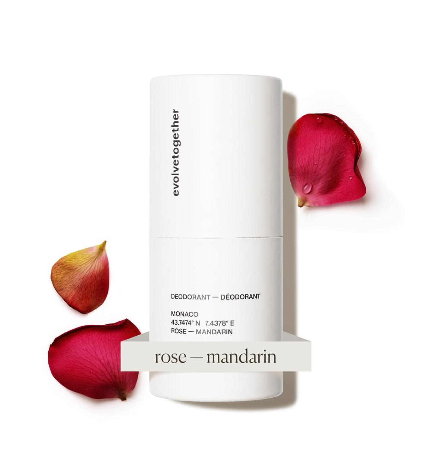 evolvetogether Plant-Powered Rose Mandarin Oud & Patchouli Natural Luxury Deodorant for Women & Men | Neutralizes Odors Soothes Skin | Vegan Cruelty-Free | Made in USA (Monaco 1.69 Oz) - Buy Online on GoSupps.com