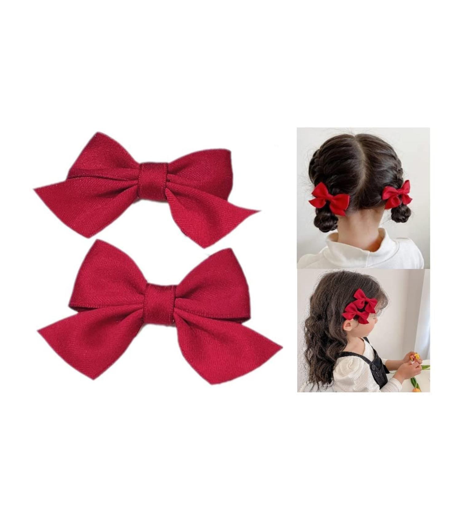 2pcs Cute Bow Hair Clips for Teens & Adults | Non-slip Alligator Barrettes for School & Fashion | Hair Accessories - Buy Online on GoSupps.com