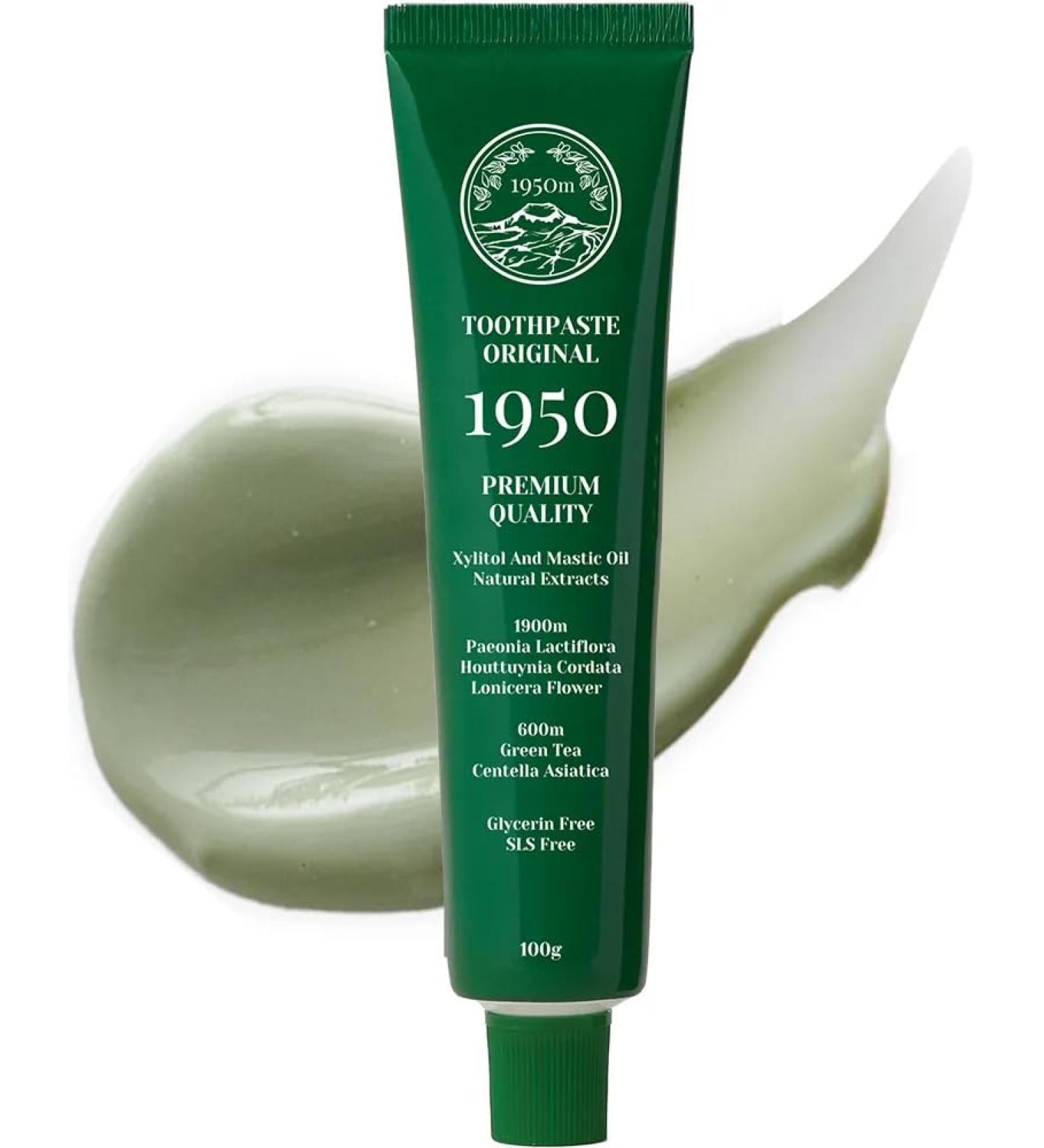 1950 Jeju Original Green Tea Toothpaste Jeju Green Tea Fluoride-Free Natural Formula with Hydroxyapatite Sensitive Teeth Gum Care Whitening Remineralizing SLS-Free Green Tea Taste (3.5 oz) - Buy Online on GoSupps.com