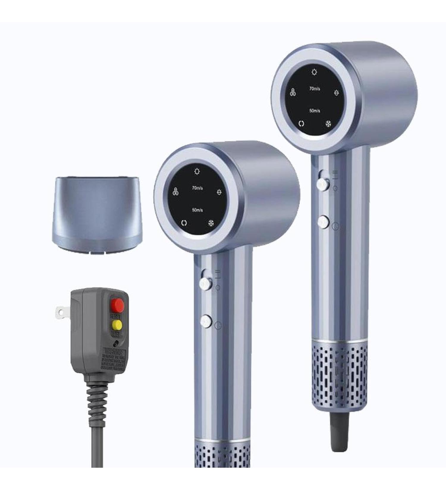 Hair Dryer - 110000 RPM High-Speed Brushless Motor Negative Ionic Blow Dryer for Fast Drying 1400W 4Temps /2Speeds Low Noise Thermo-Control Hairdryer with Magnetic Nozzle&LED Display - Buy Online on GoSupps.com