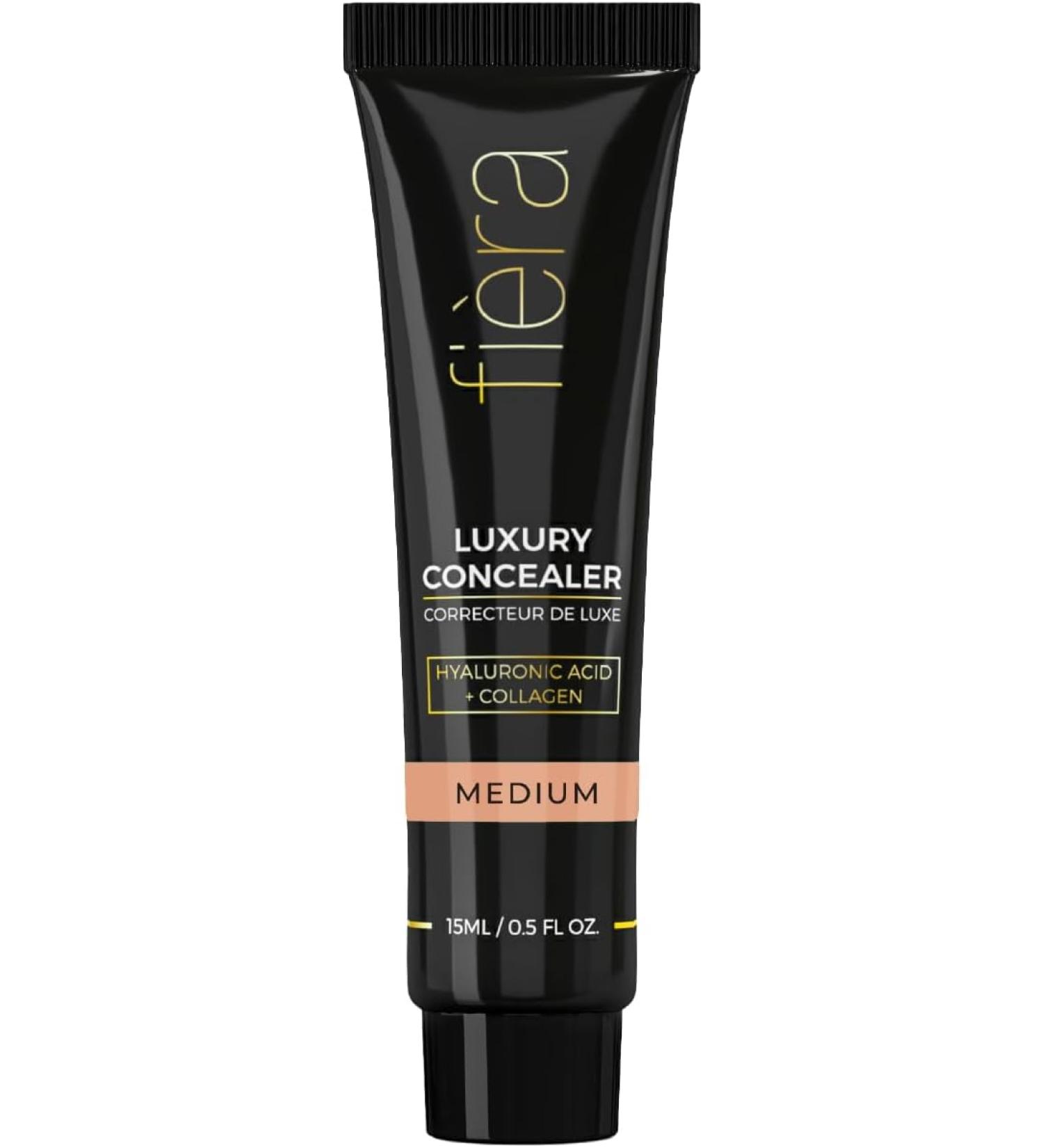 Fièra Luxury Concealer with Anti-Aging All Day Coverage for Dark Circles Fine Lines Wrinkles & Spots - 3W Medium - Buy Online on GoSupps.com