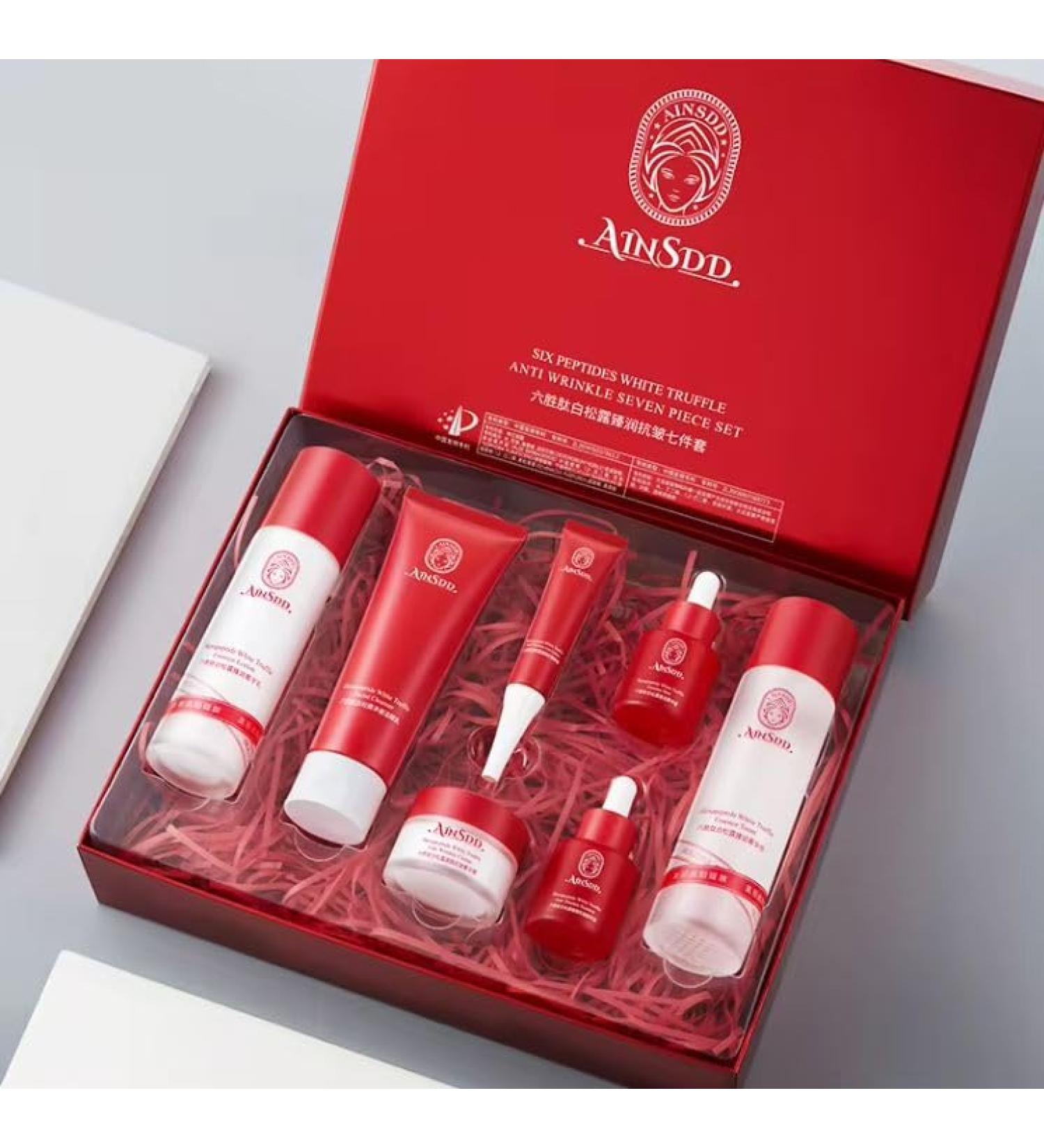 Eternal Youth Anti-Wrinkle Skin Care Set | 7-Piece Complete Kit with Aloe Vera Vitamin E & Hyaluronic Acid for All Skin Types - Ship Internationally - Buy Online on GoSupps.com