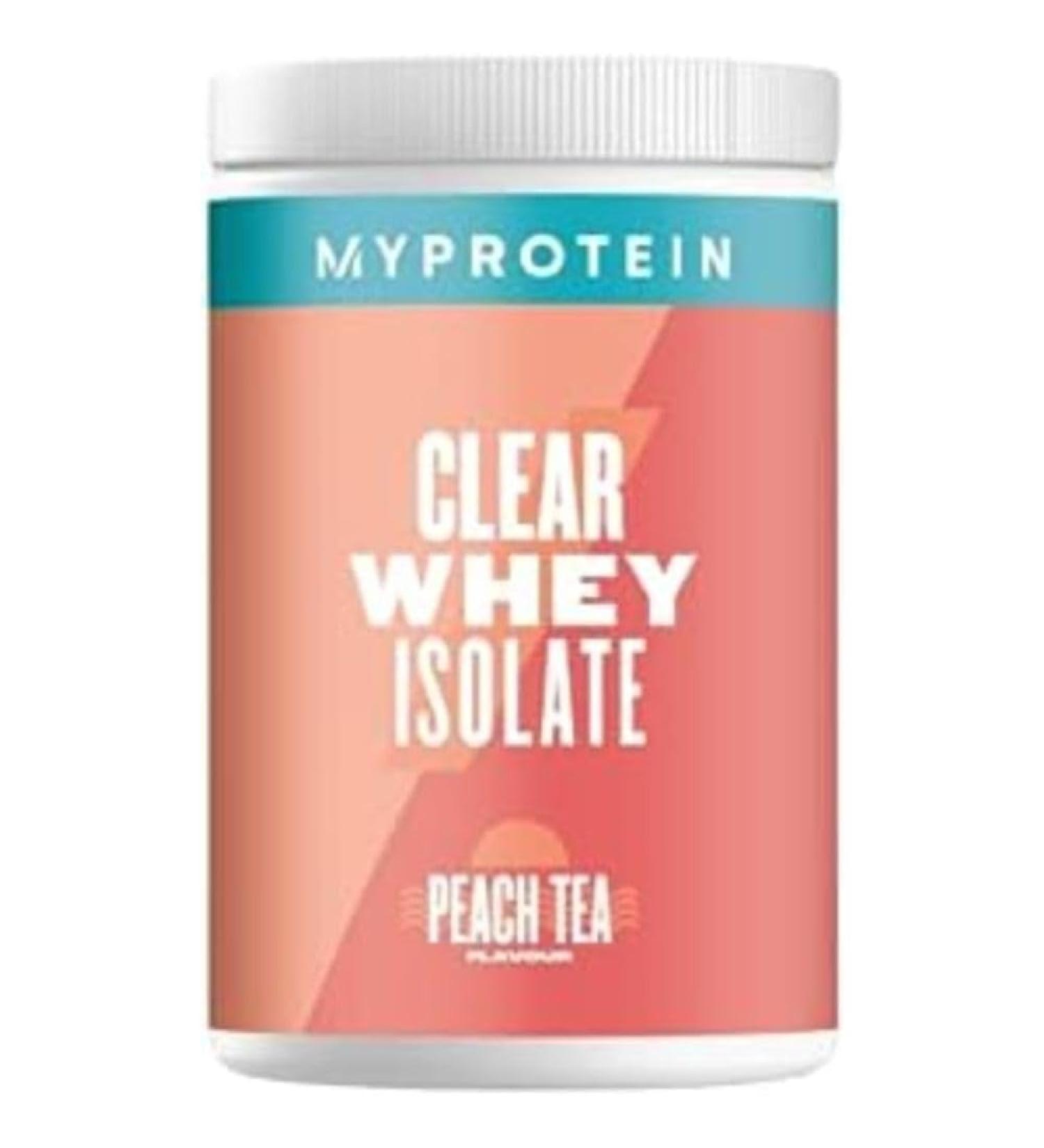 Myprotein Peach Tea Clear Whey Isolate Protein Powder - 500g (20 Servings) - Buy Online on GoSupps.com
