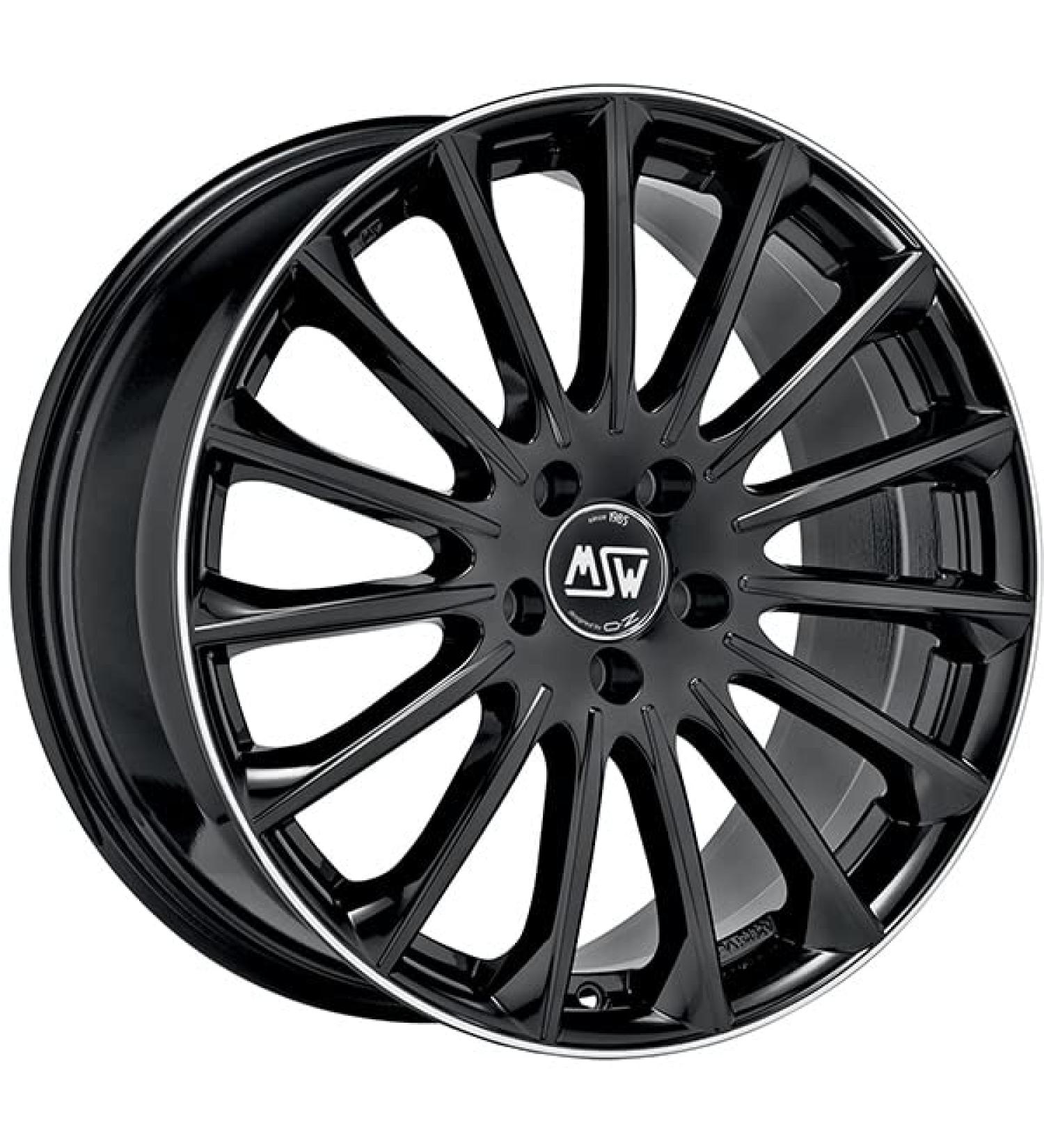 MSW CERCHIO IN LEGA MSW 30 75x18 5x112 ET 48 GLOSS BLACK+DIAMOND LIP