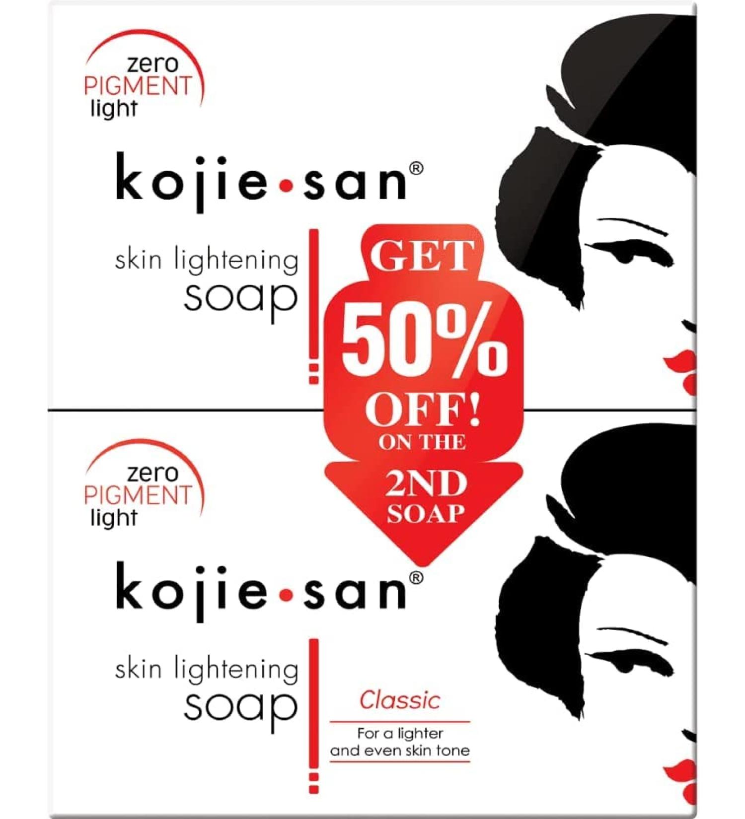 Natural Village Kojic Acid Skin Lightening Soap - Classic with Zero Pigment Light Technology - 2 x 135g (2 x 135g soap bars per pack)