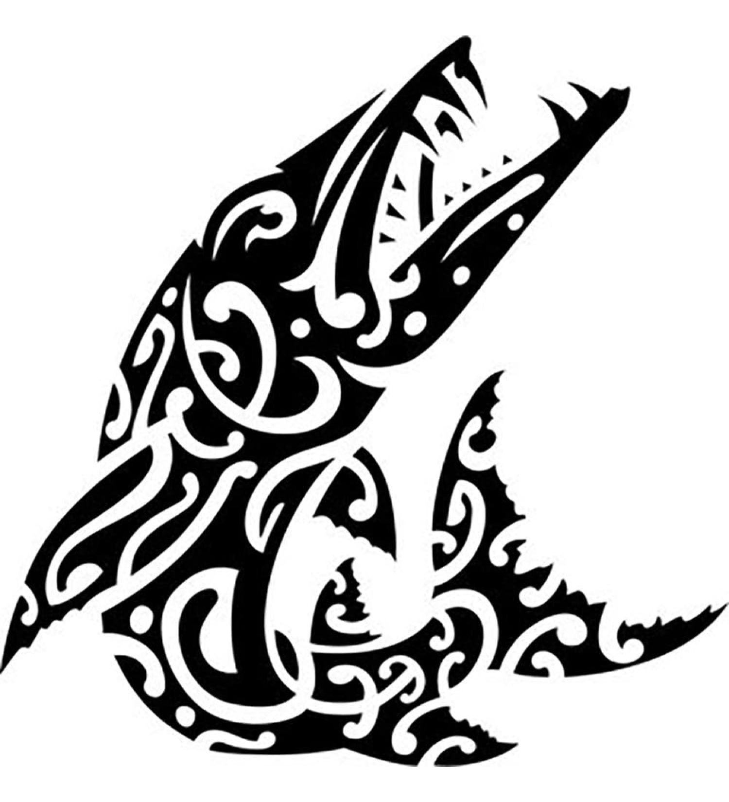 6 Sheets Fake Tattoos Set Barracuda Temporary Tattoos suitable for Adult Women Men for Children Boys and Girls 3.7 X 3.7 Inch 3.7x3.7 18