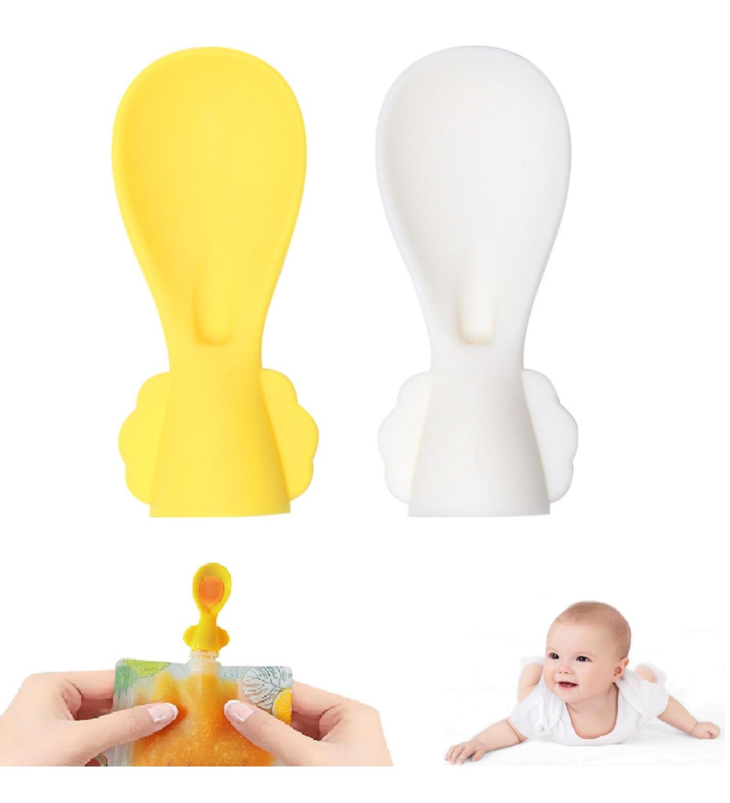 Quetschie Babylenp pel - Reusable Squeeze Silicone Baby Weaning Spoons for Self-Feeding (2 Pieces) | Baby Led Weaning Essentials | International Shipping - Buy Online on GoSupps.com