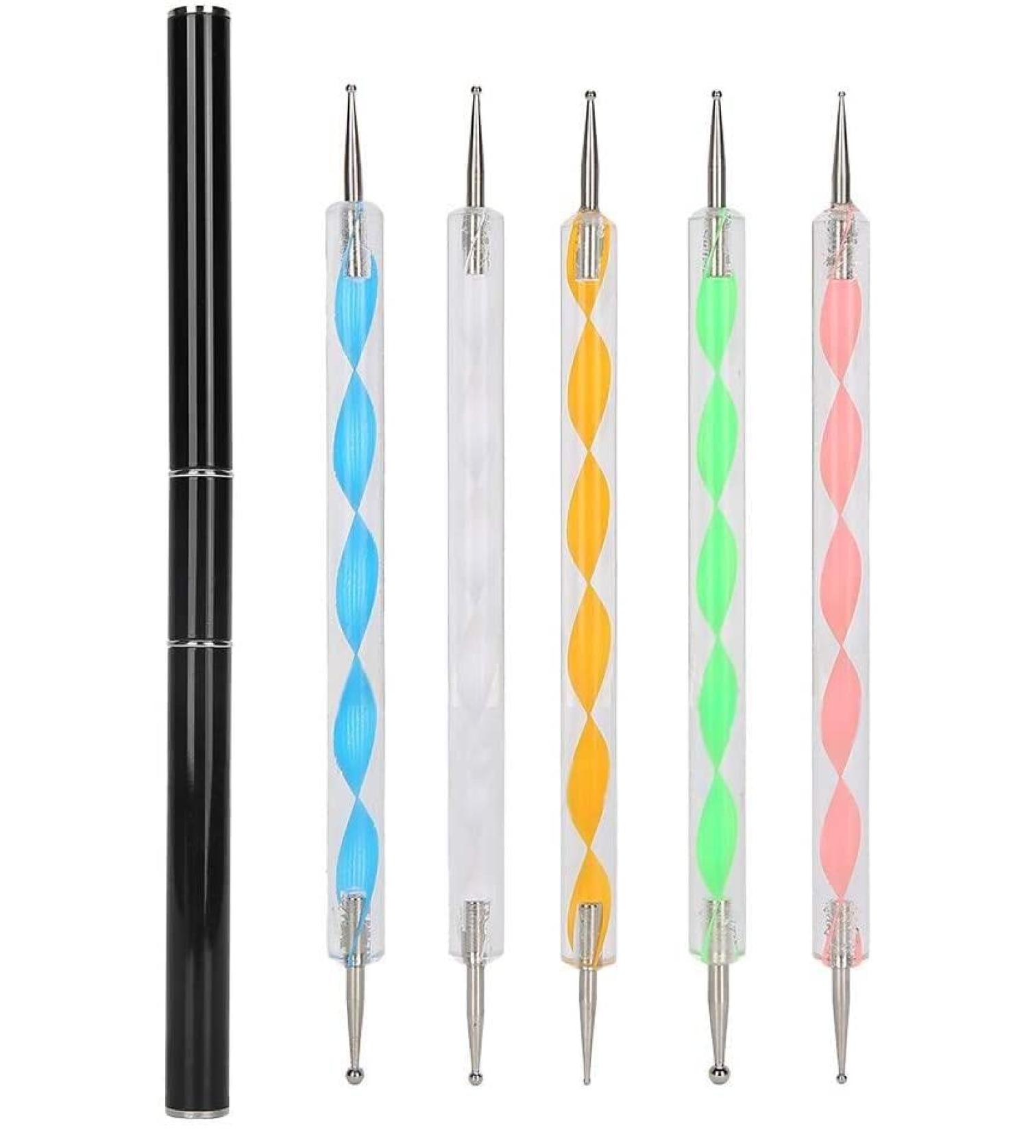Nail Art Dotting Pen Manicure Tool Set Double End UV Gel Painting Pen Manicure Accessories for Professional Nail Art Or Daily Nail Art UseUseful and Professional - Buy Online on GoSupps.com