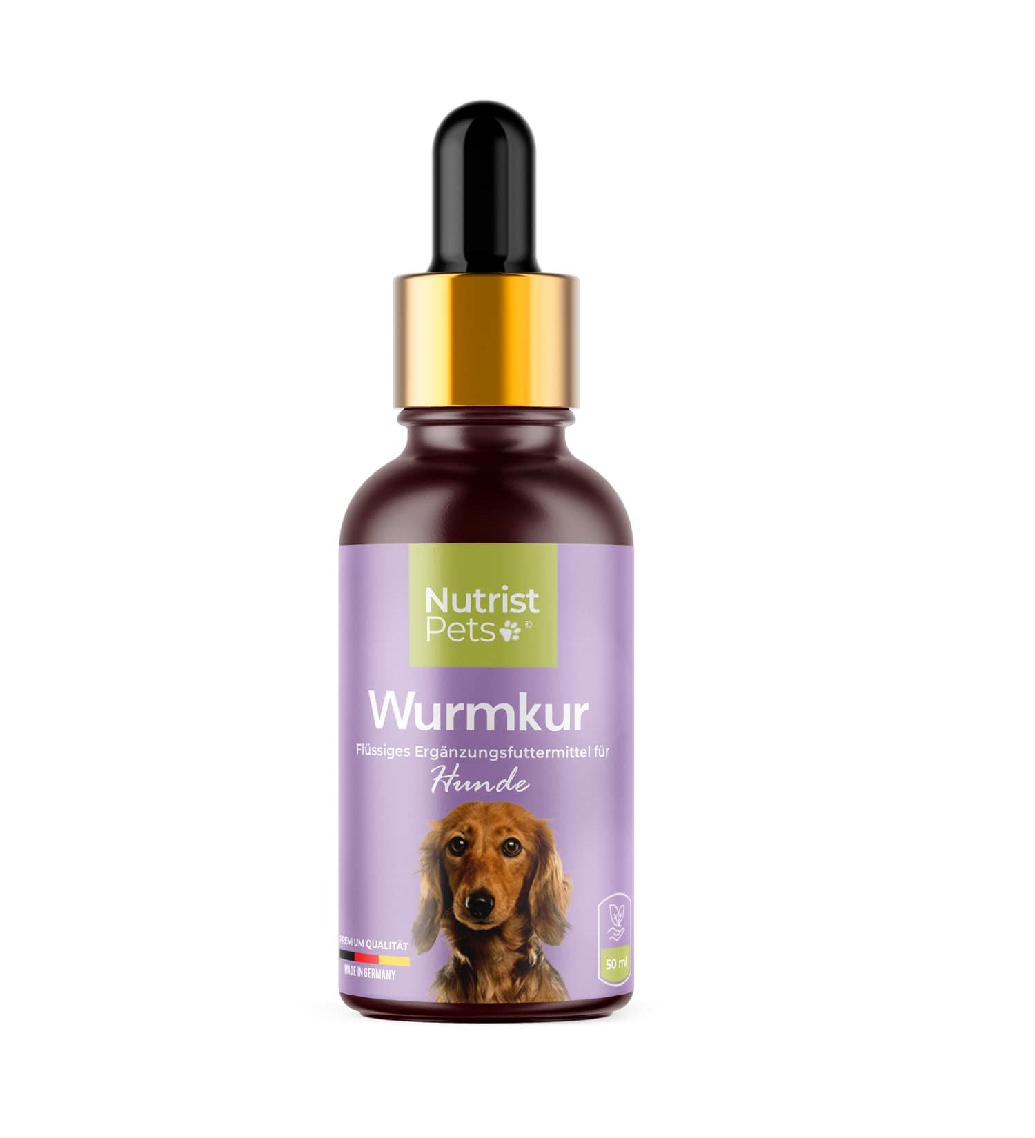Nutrist NEW: Vegan Natural Worm Treatment for Dogs - Herbal Liquid for Stomach & Intestine Infestation - 50ml Deworming Solution - Buy Online on GoSupps.com