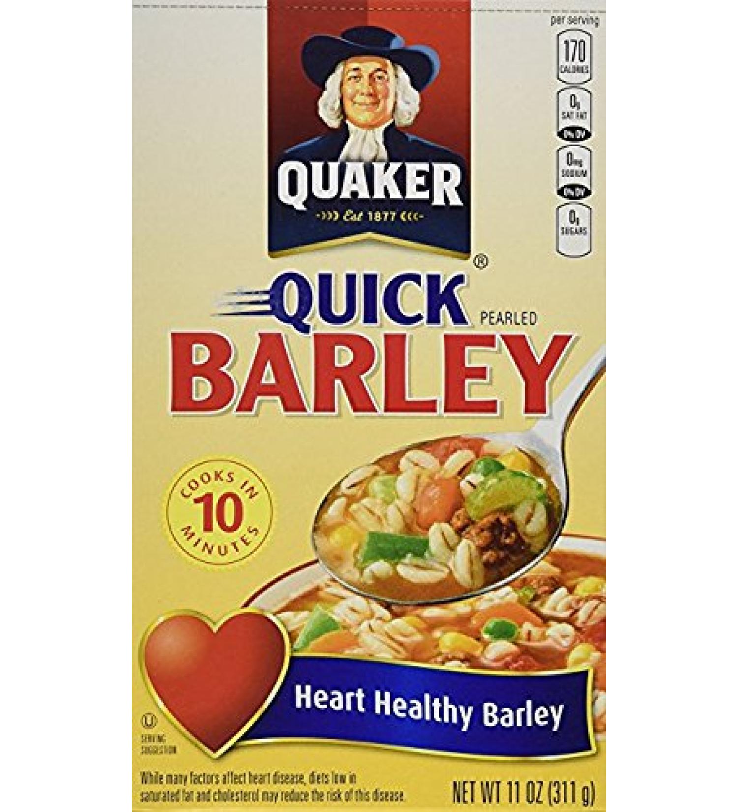 Quaker Quick Barley - Heart Healthy, Cooks in 10 Minutes - 11 oz (1 Box) - Buy Online on GoSupps.com