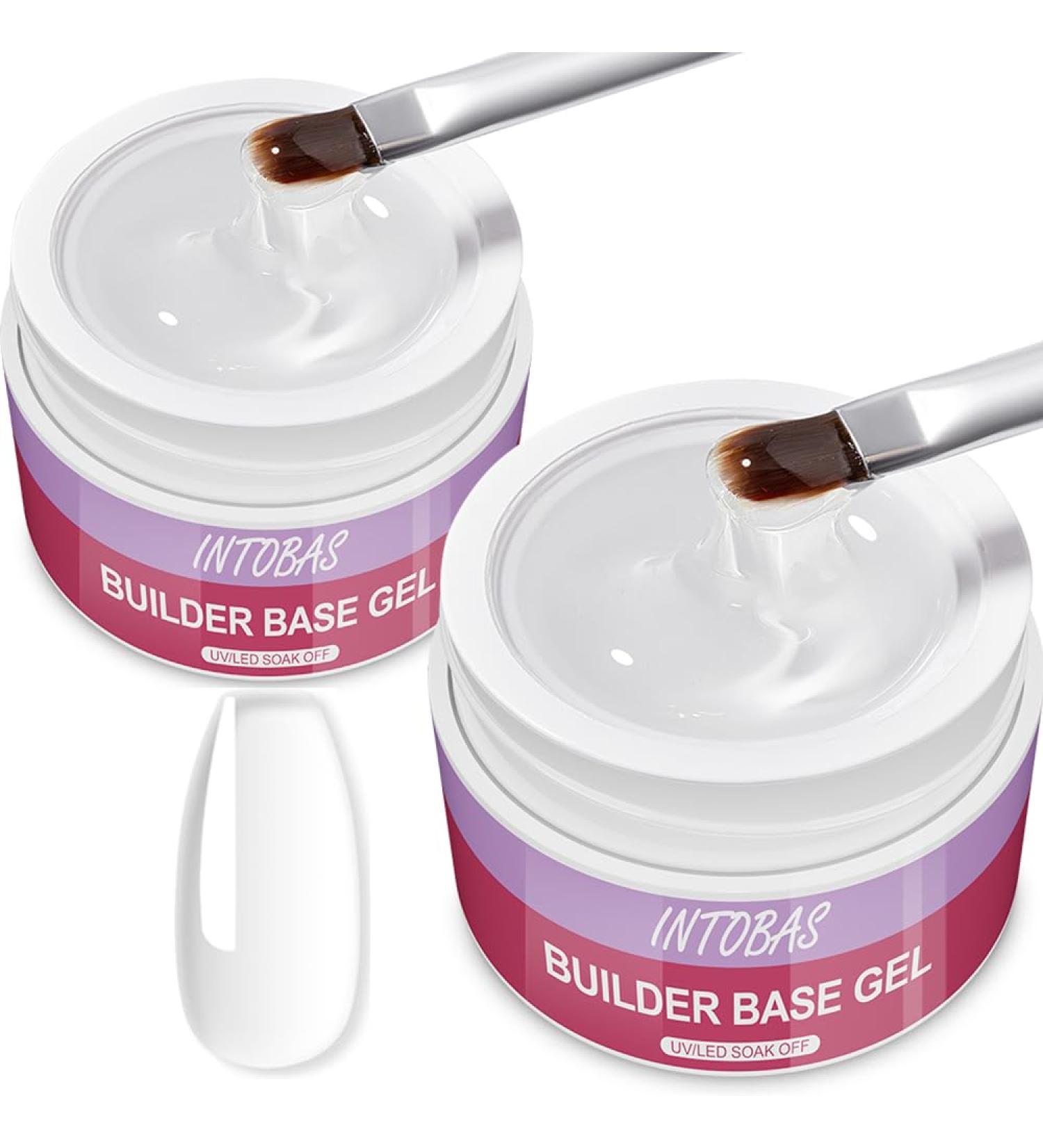 Intobas 2x15g Clear Builder Gel for Nails - UV/LED Nail Polish for Extensions & Nail Art - Buy Online on GoSupps.com