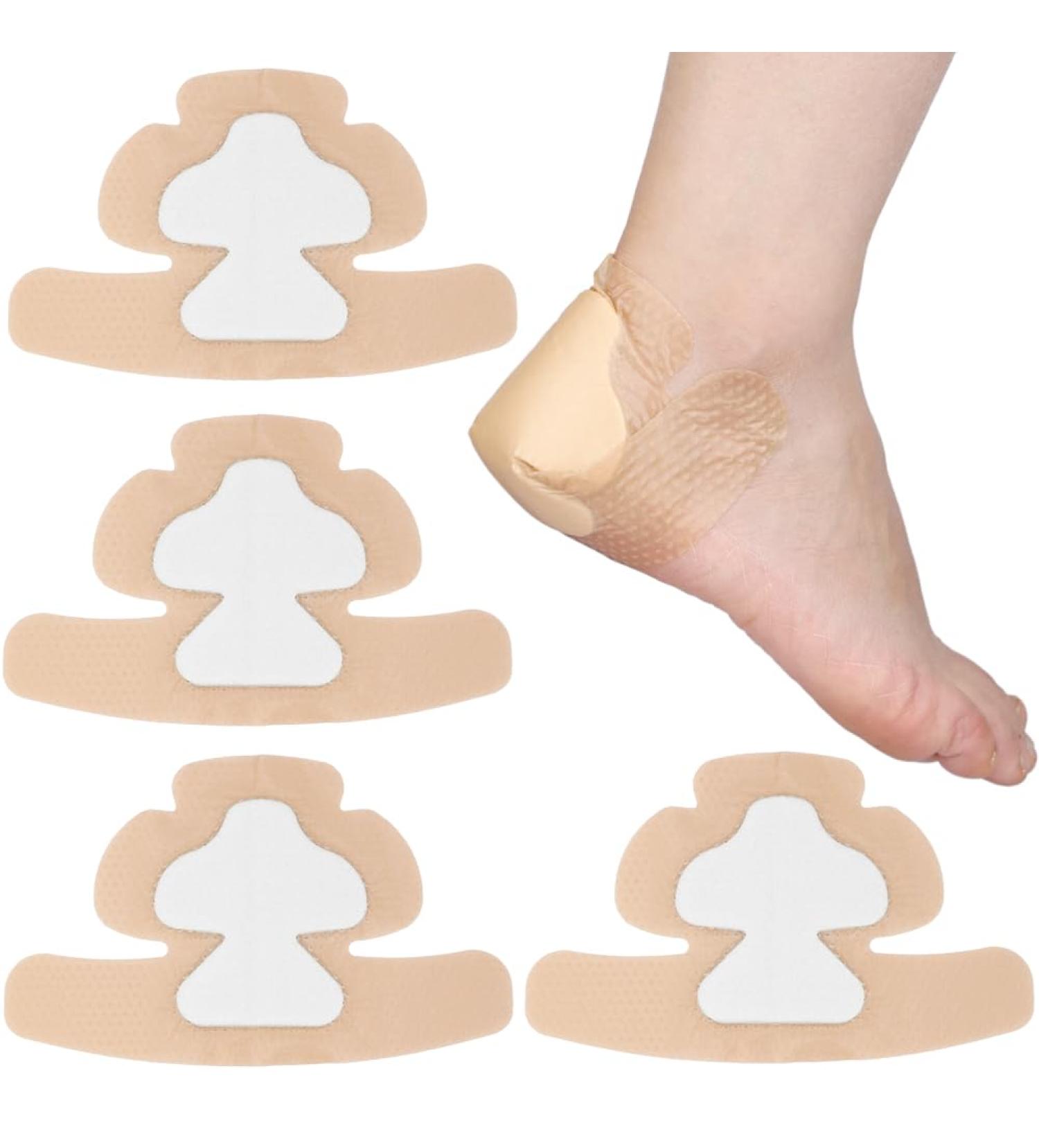 Silicone Heel Foam Bandages - Waterproof Absorbent Dressings for Cracked Heels Ankle & Elbow Protection | Pack of 4 (5 x 8 inches - Buy Online on GoSupps.com