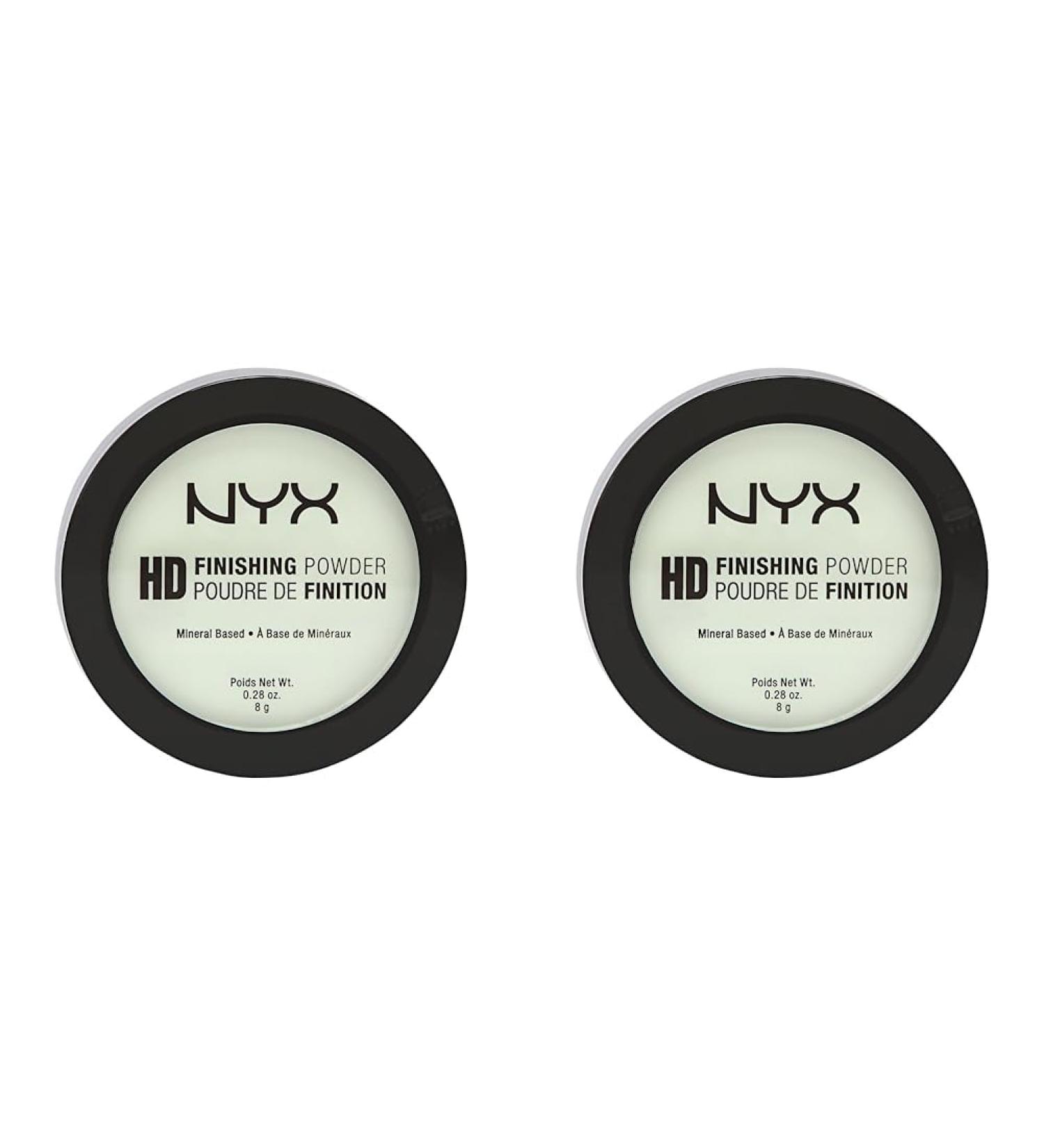 NYX Professional Makeup High Definition Finishing Powder - Mint Green (Pack of 2) | Vegan Matt Finish & Oil Absorbing - 8g Each - Buy Online on GoSupps.com