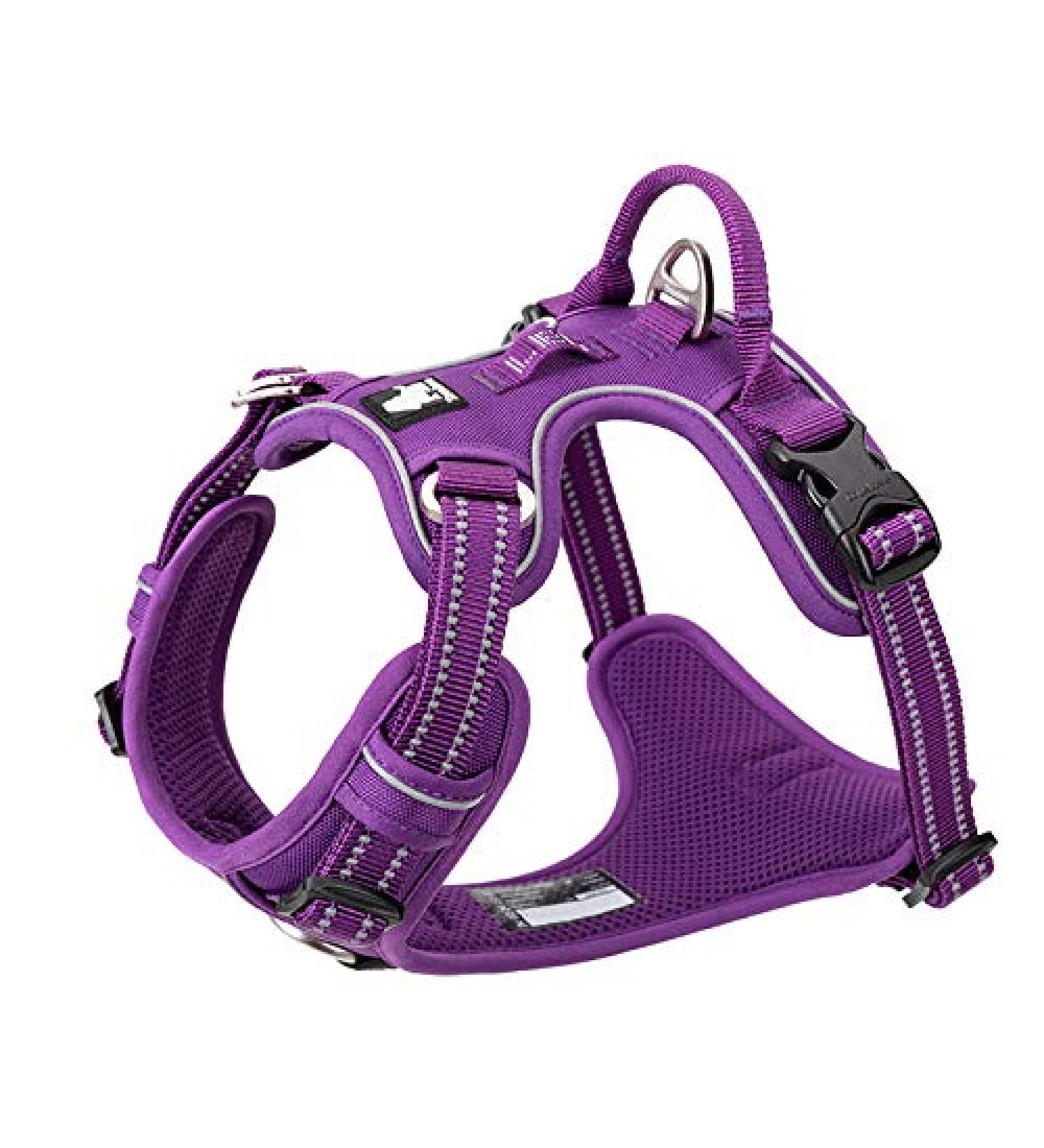 Truelove No Pull Dog Harness | Reflective & Adjustable Pet Vest | Soft Padded Dog Harness with Handle - TLH56512 L Purple - Buy Online on GoSupps.com