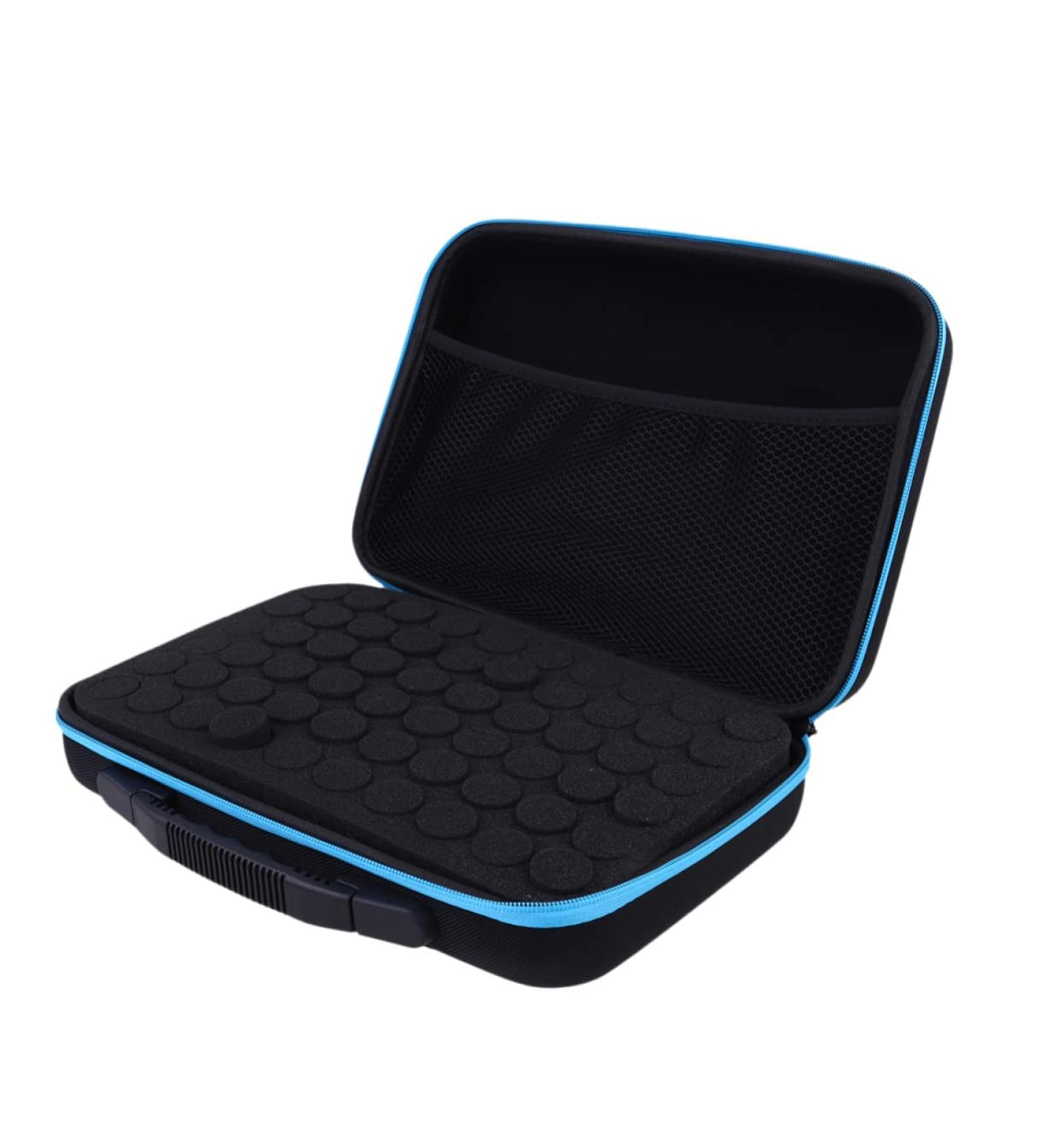 Plafope Essential Travel Bag Organizer with Essential Oils Holder & Box - Cosmetics Travel Size - Blue - Buy Online on GoSupps.com