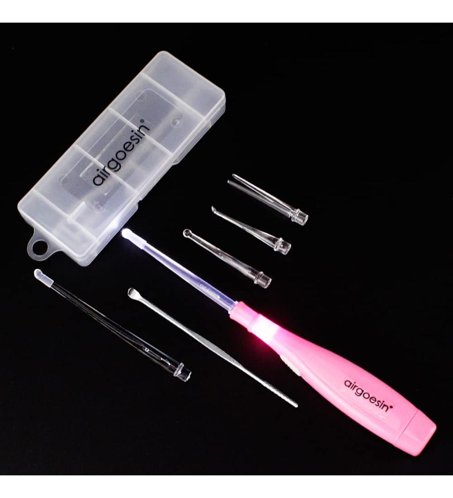 Airgoesin Longer Attachment Lighted Tonsil Stone Remove Tool Pink 5 Adapters Tonsillolith Pick Oral Examination - Buy Online on GoSupps.com