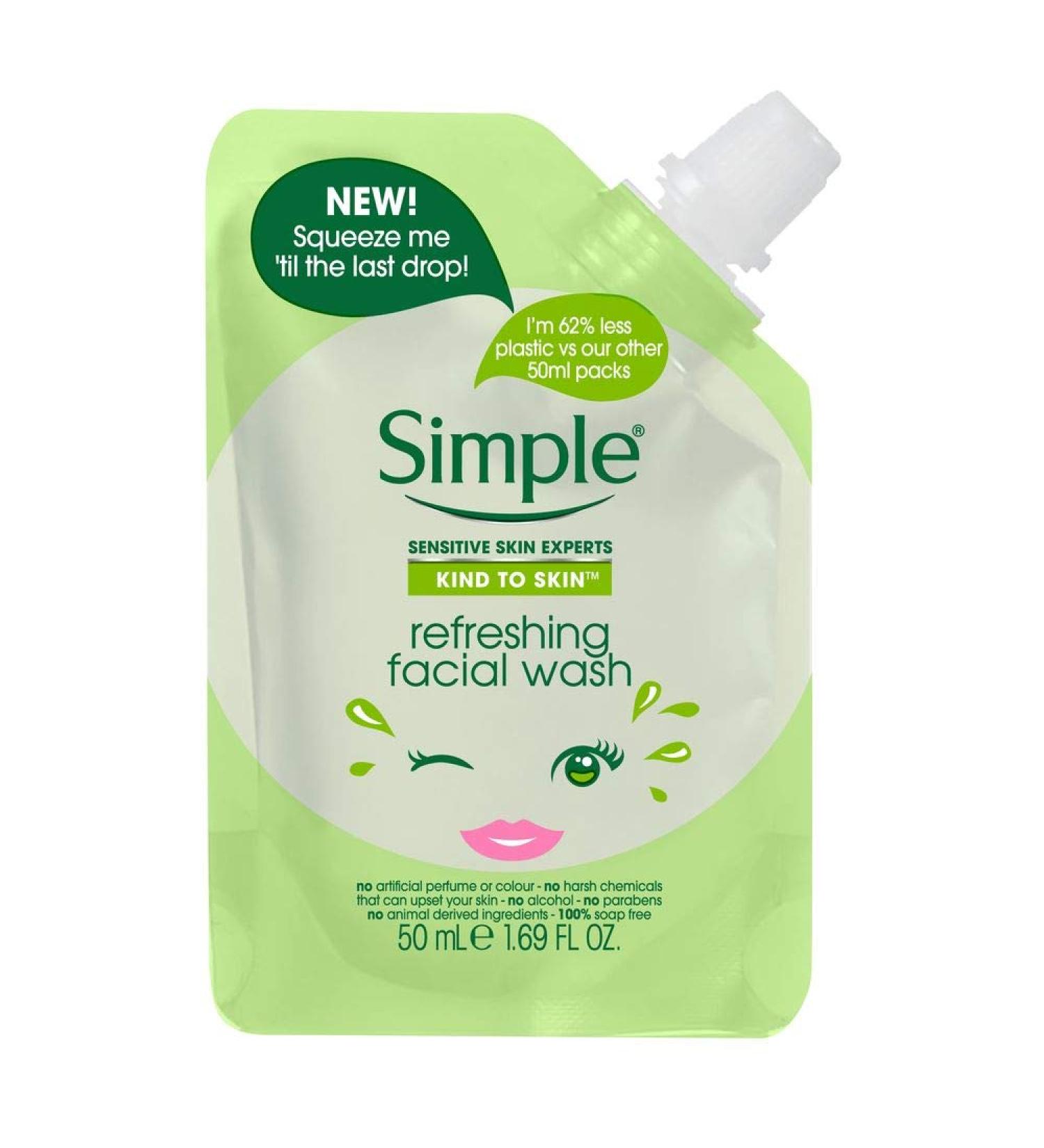 Simple Refreshing Facial Wash 50ml - Buy Online on GoSupps.com