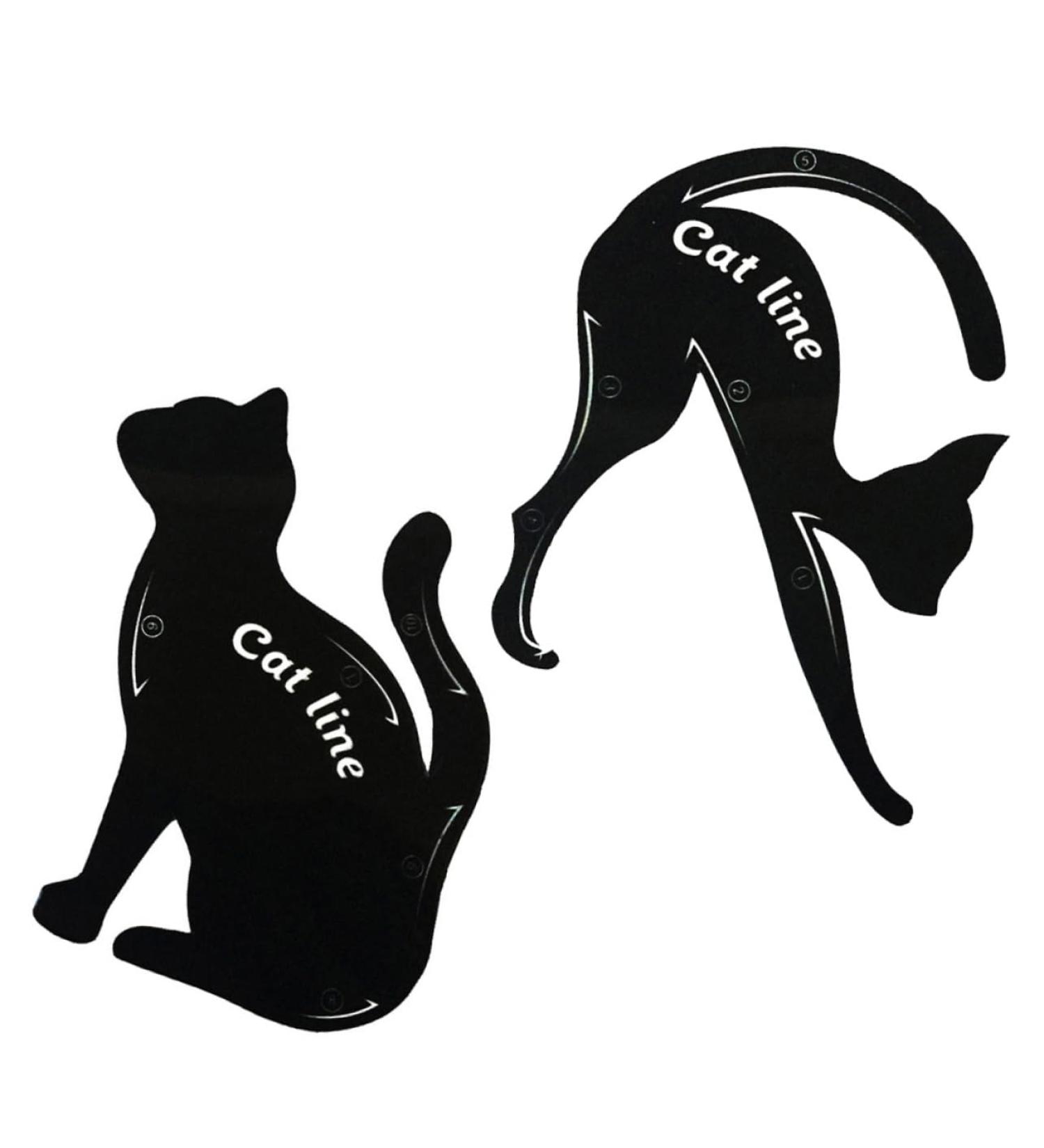 DRESSOOS Stencils 2pcs Plate Smoky Shadow Professional Shape Liner Pvc Eyeshadow Matte Eye Multifunction Guide Cat Eye Stencil - Buy Online on GoSupps.com