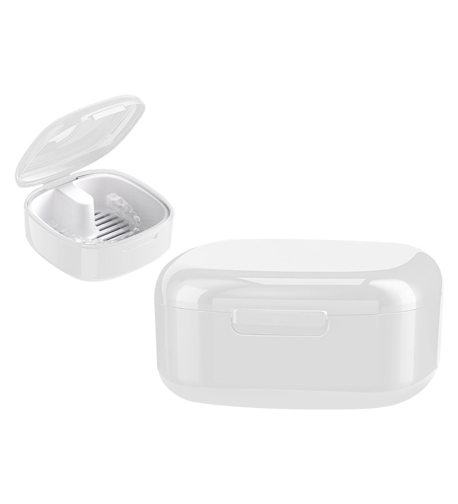 Buy GMedHC Braces with Sieve | Portable Prosthetic Dinner Cover & Invisible Tooth Clamp Storage Box Ideal for Brackets & Cleaning White - Buy Online on GoSupps.com