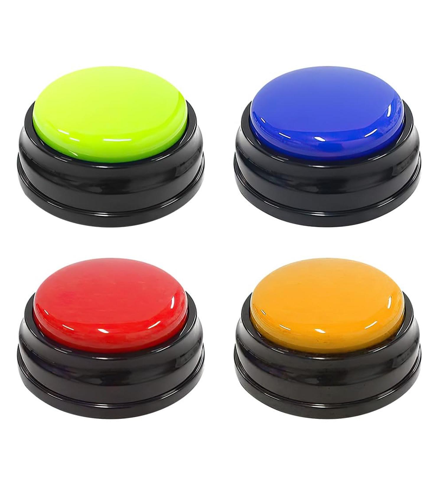 Fivtsme 4-Piece Dog Buzzer with Recording Function | Interactive Pet Training Bell & Sound Buttons for Dogs - Buy Online on GoSupps.com
